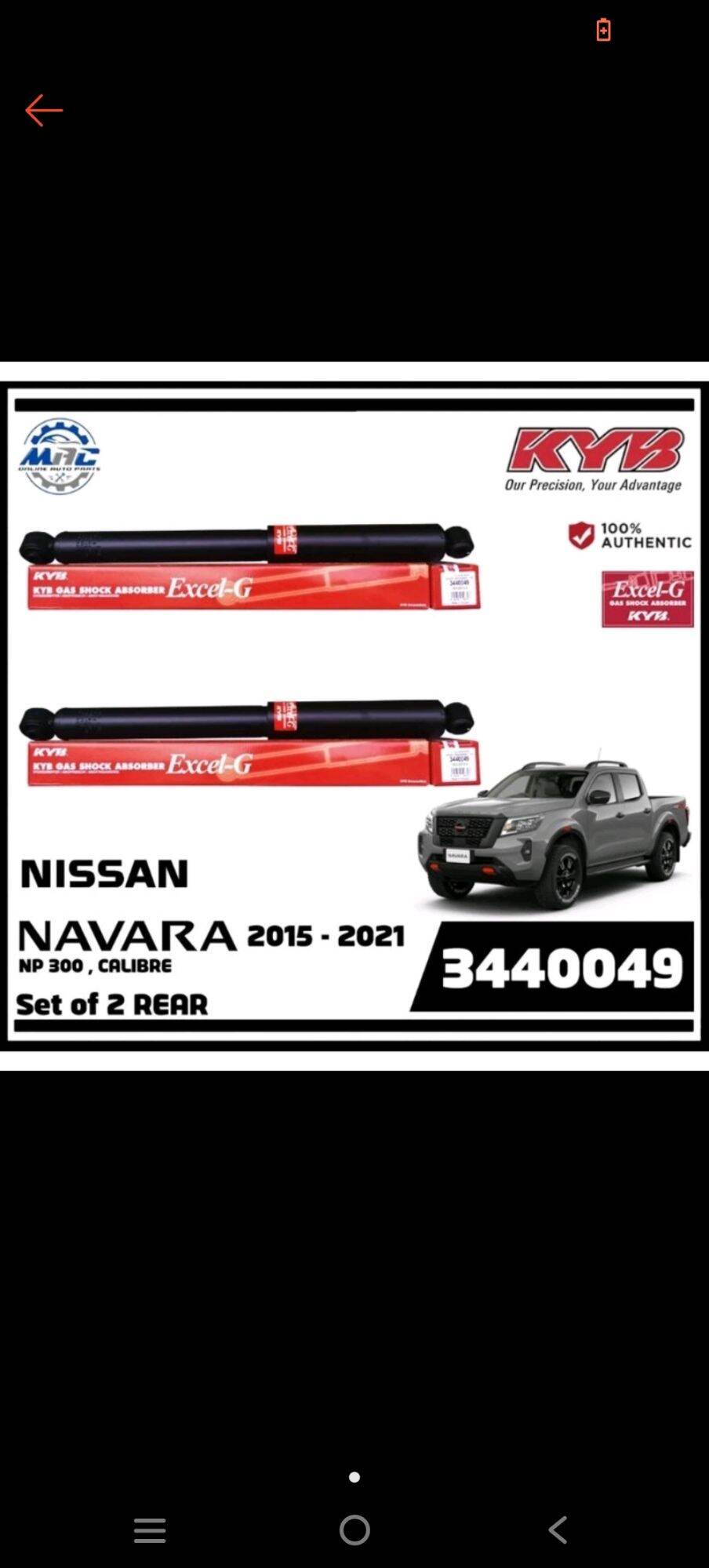 Shockbreaker Isuzu Traga belakang merek Kayaba Harga 700,000 rupiah*Gratis Ongkir