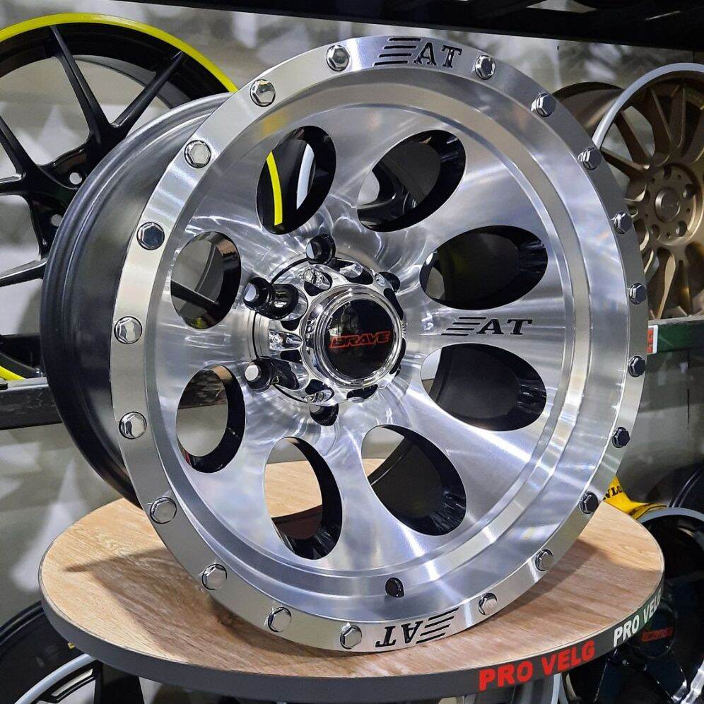Velg Mobil Offroad Ring 16 Lebar 10 PCD 6×139.7 A/T By Brave 5187 Harga 8,850,000 rupiah*Gratis Ongkir