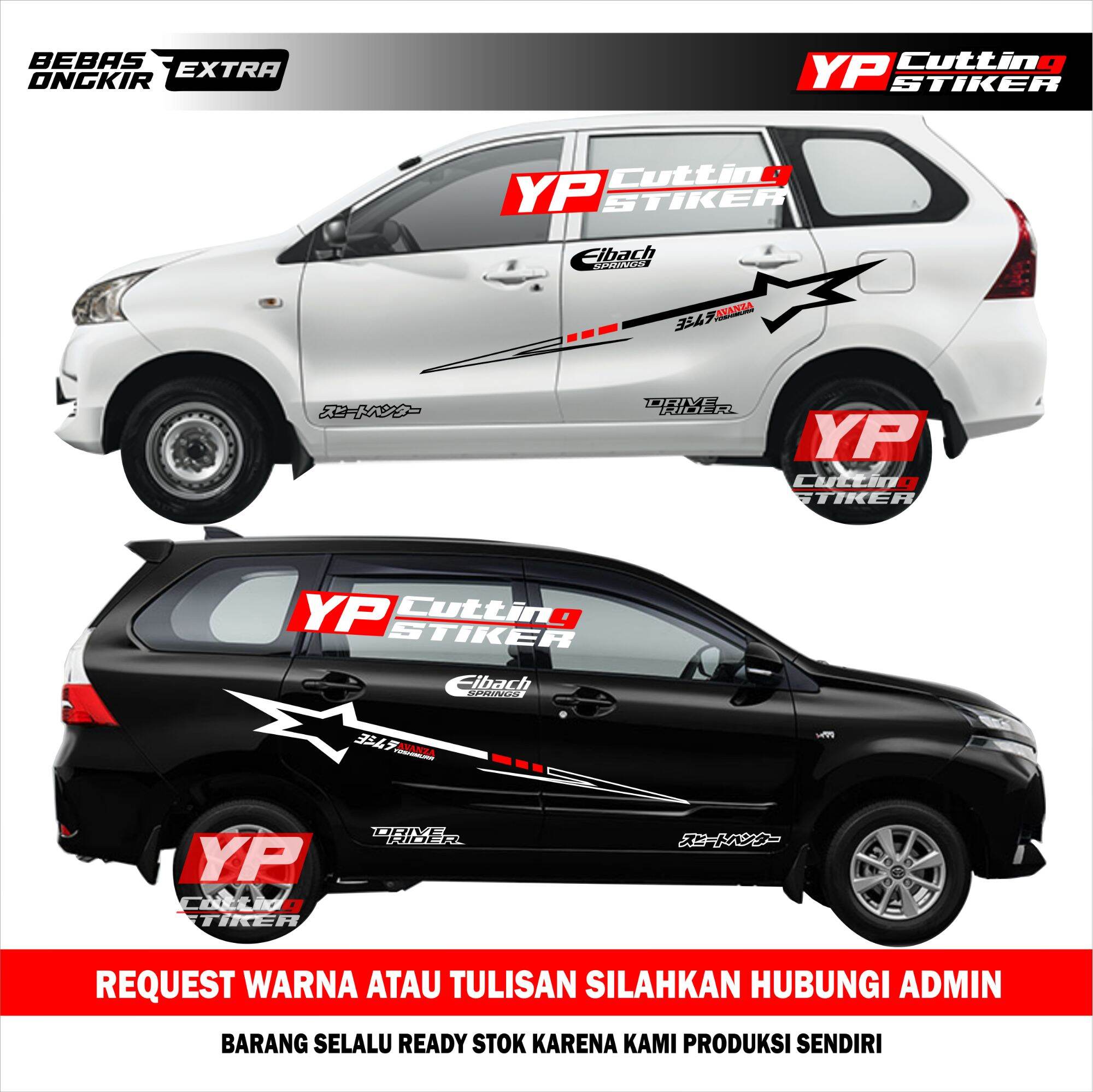 Sticker mobil Avanza Xenia dll Yoshimura sticker list terlaris mobil Toyota avanza stiker mobil Avanza Xenia dll Harga 70,000 rupiah*Gratis Ongkir