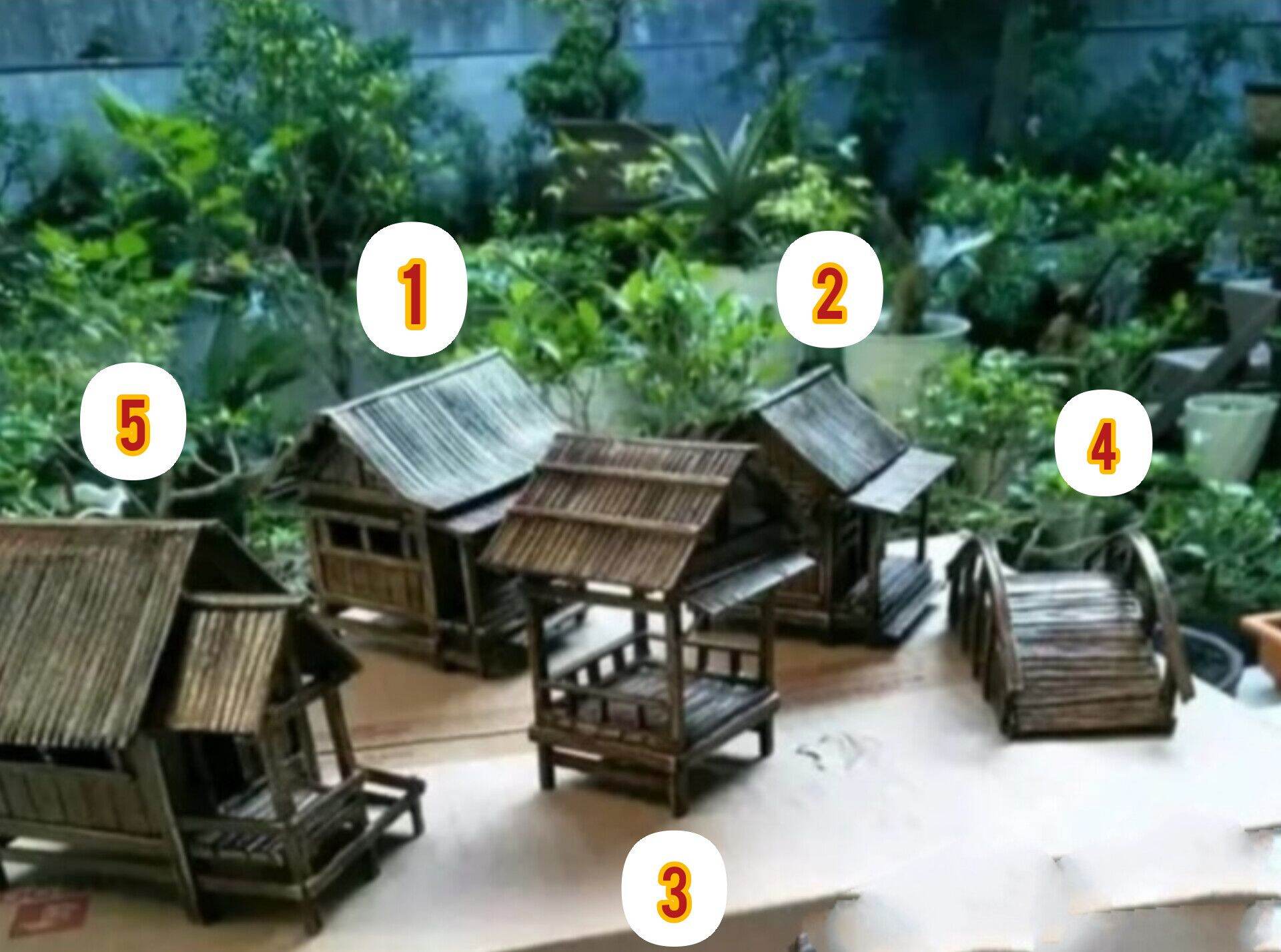 miniatur rumah kayu hiasan akuarium dan hiasan ruangan