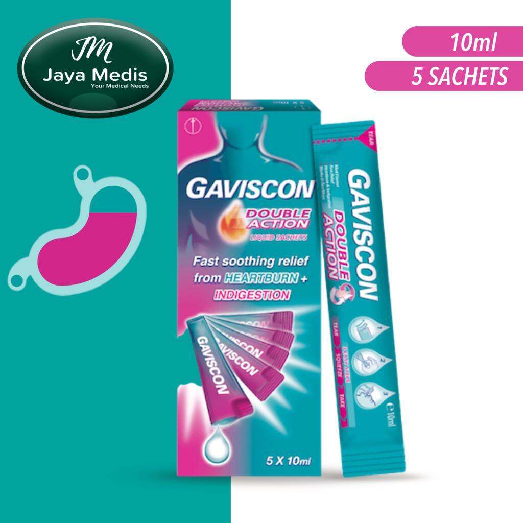 Gaviscon Double Action Liquid Sachets 5 × 10ml Lazada Indonesia