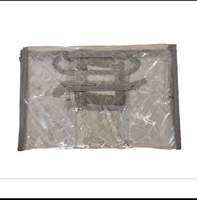 SARUNG KOPER / PELINDUNG KOPER / COVER KOPER / MIKA TRANSPARAN 16 18 20 22 26 28 32inch & cabin pilot - List Hitam. Abu