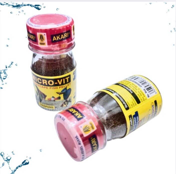 MAKANAN IKAN MICRO VIT 20GR / 50GR AQUASCAPE FISH PELLET ( per 3 pcs)