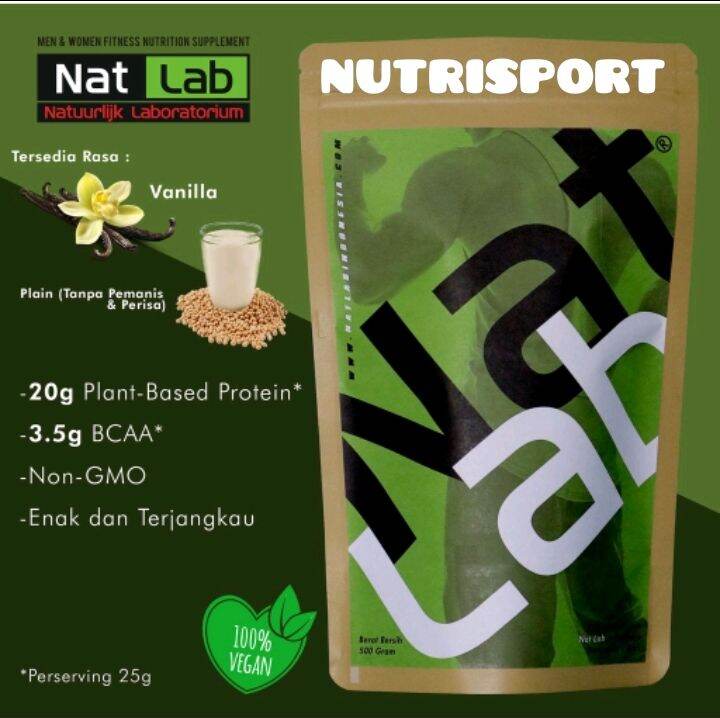 [ COD ] Natlab soy protein isolate gym fitness 500g HALAL DINKES ...