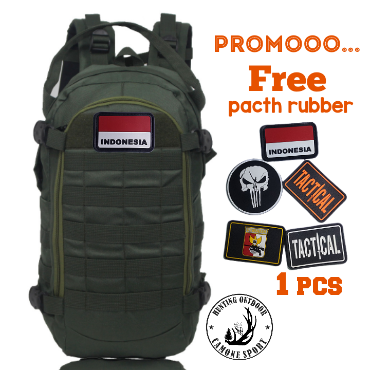 TAS BAGPACK TACTIKAL ( EDISI PROMOOO )/Tas Bagpack/Tas Gendong/Free Rubber patch Harga 70,000 rupiah*Gratis Ongkir