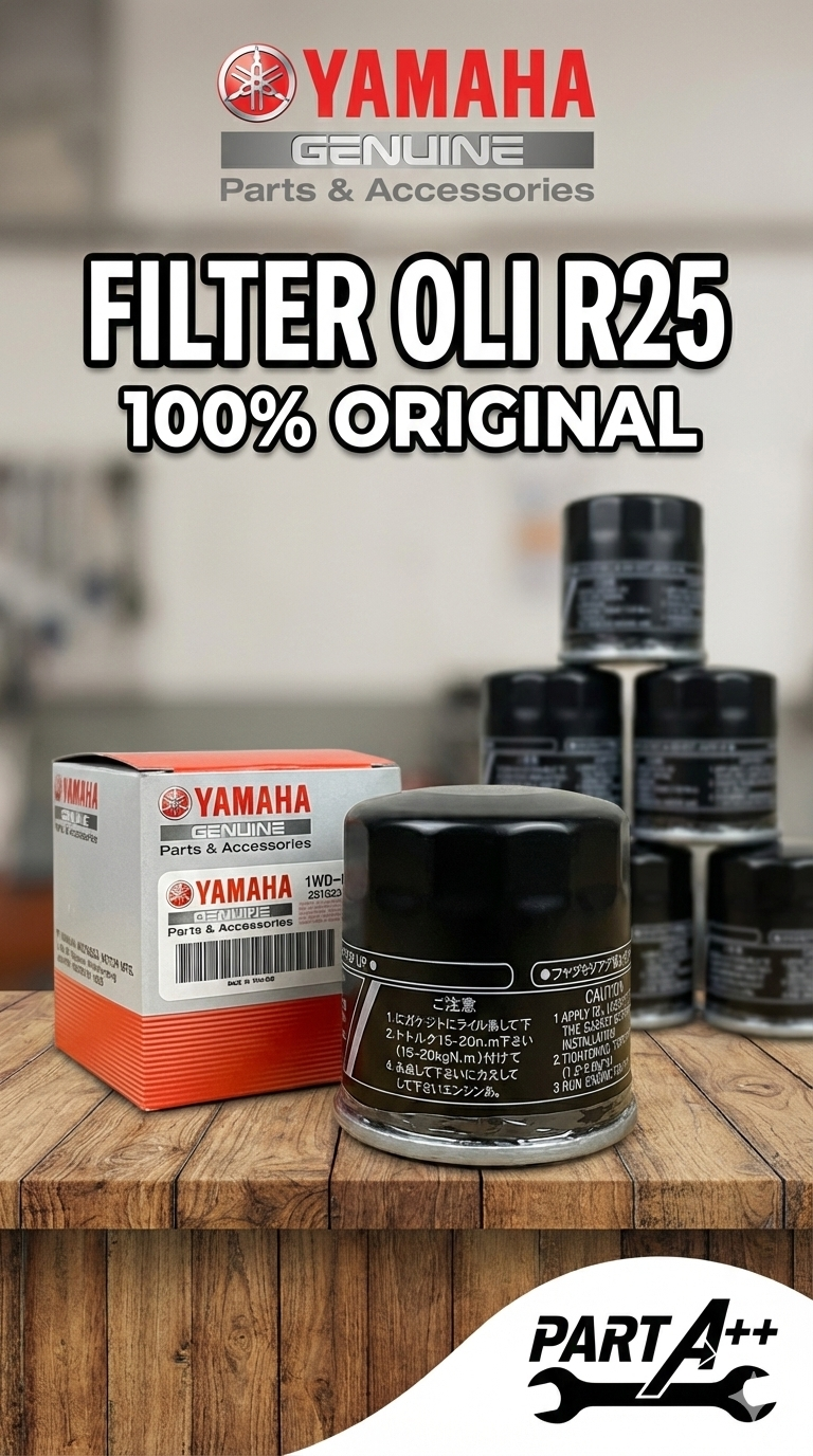 Yamaha R25 Mt25 1Wd Oil Filter Harga 95,000 rupiah*Gratis Ongkir