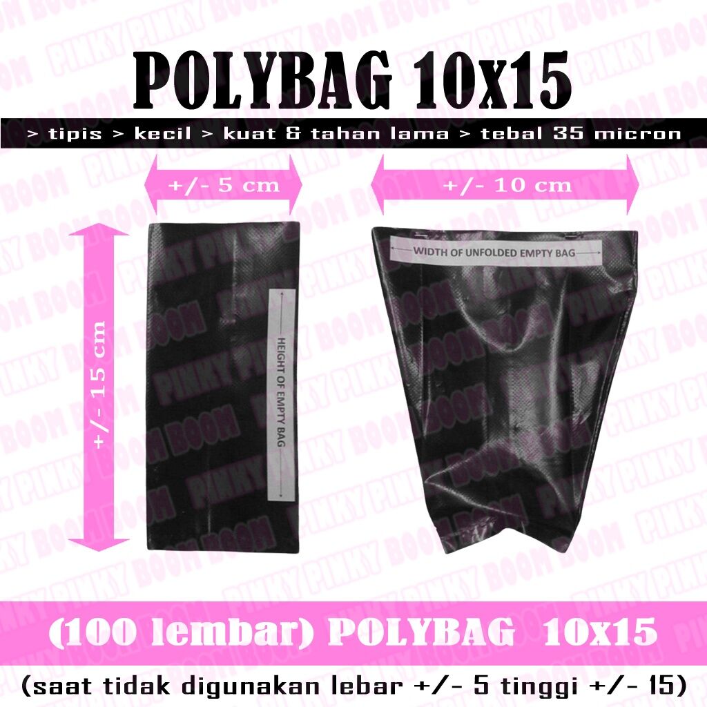 (100 Lembar) Polybag 10x15 Polibag / Polibeg / Polibek / Kantong ...