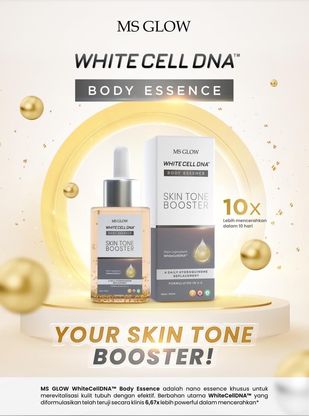 SKIN TONE BOOSTER MS GLOW / BODY ESSENCE MS GLOW Lazada Indonesia