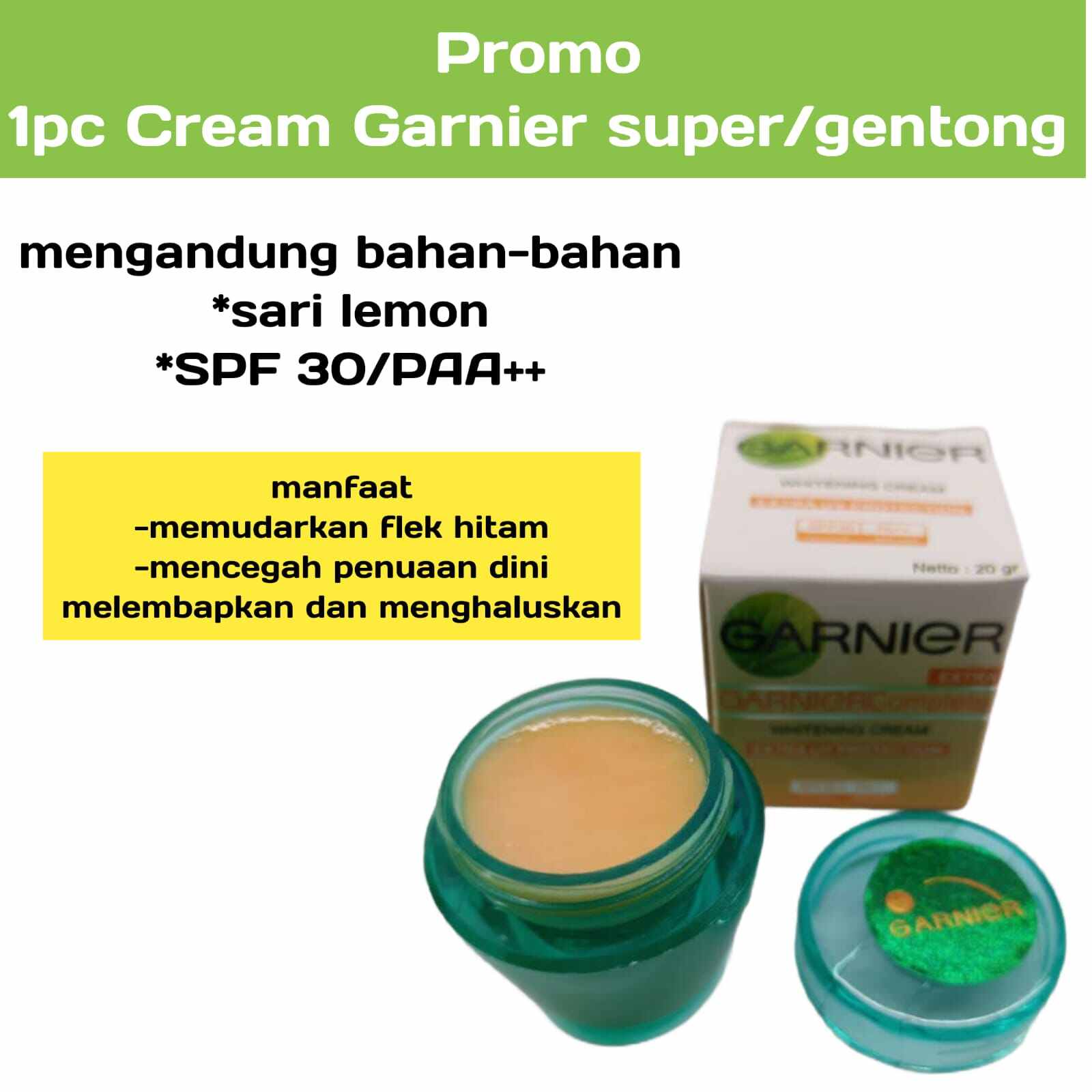 (eceran) Cream Garnier Gentong siang malam krim Garnier gentong