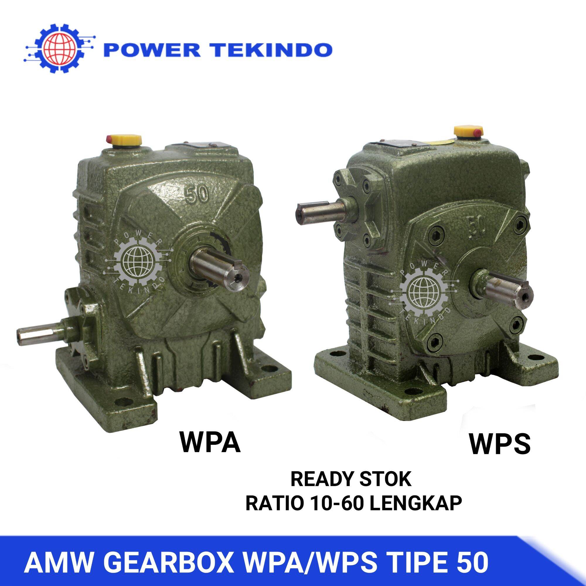 AMW Gearbox WPA 50 / WPS 50 Tipe 50 Ratio 1060 Lengkap Girbox Tipe 50