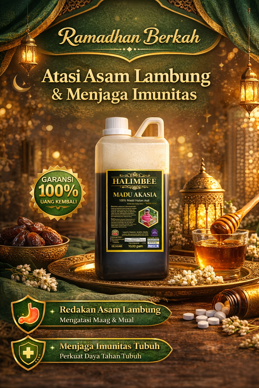 Halimbee honey acacia nectar Carva grad a super lab tested 1kg