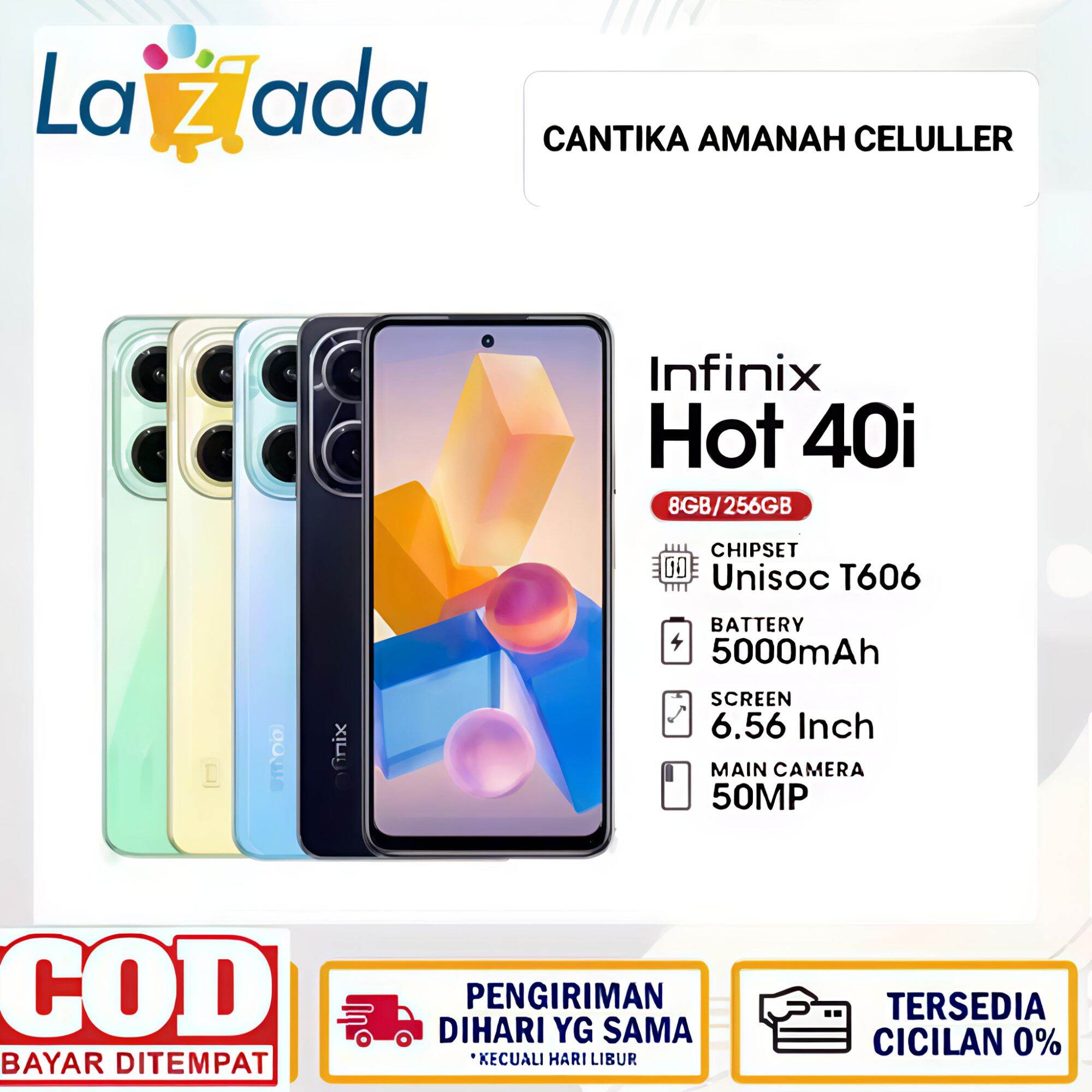 Infinix Hot 40I Ram 8/256Gb Nfc Full Set with Official Warranty Giá 1,385,000 Đồng*Miễn phí vận chuyển