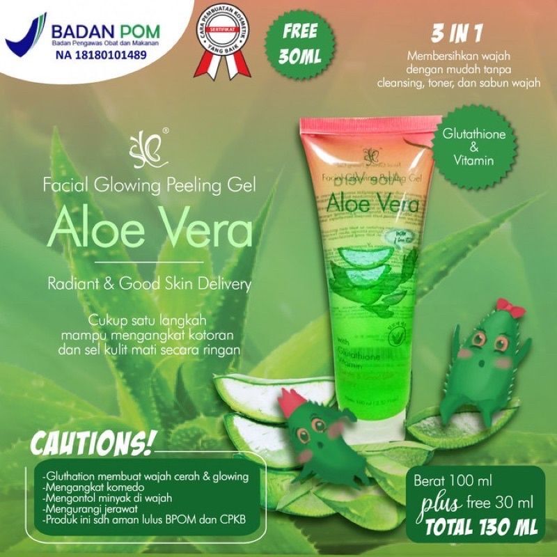 syb facial glowing peeling gel aloe vera / peeling viral Lazada Indonesia