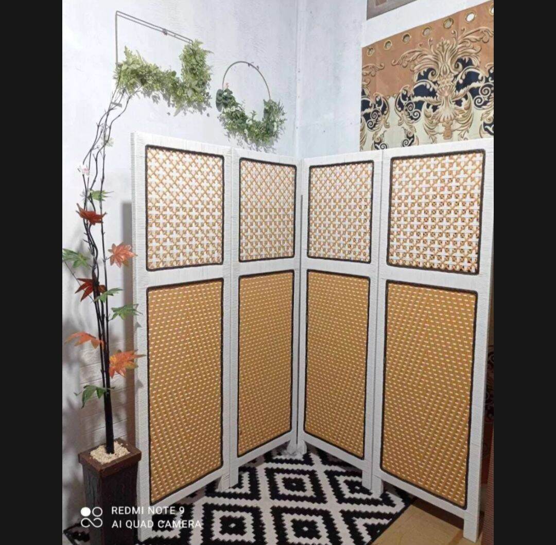 Sketsel Pembatas Ruangan Rotan Sintetis Sekat Ruangan Minimalis Murah