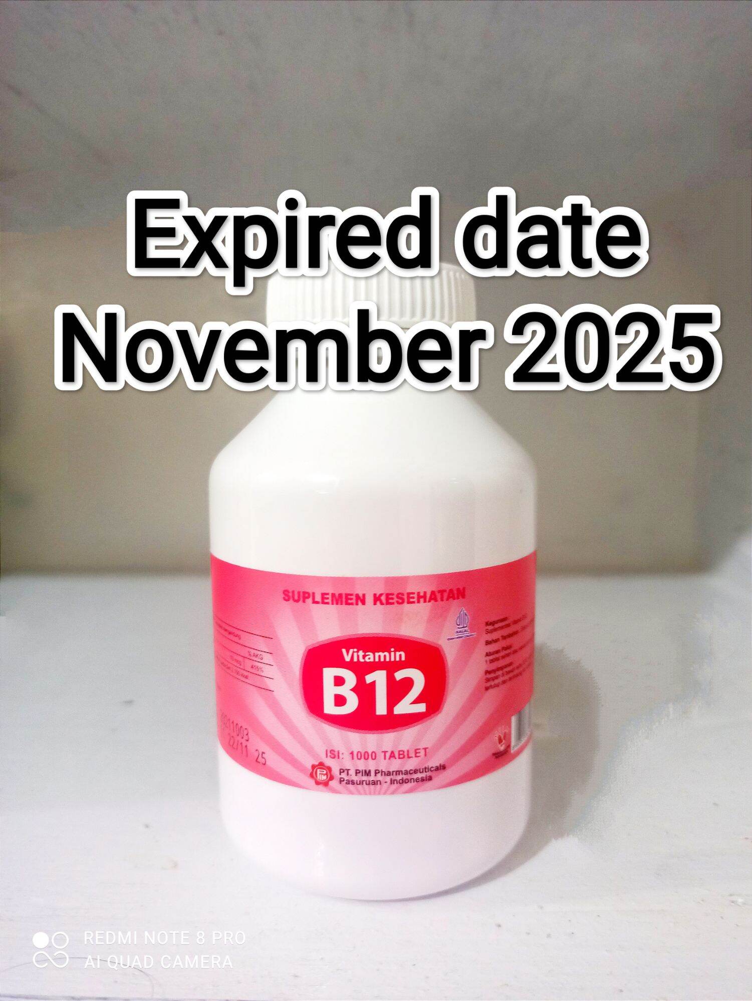 VITAMIN B12 BOTOL ISI 1000 TABLET EXPIRED DATE NOVEMBER 2025 Lazada