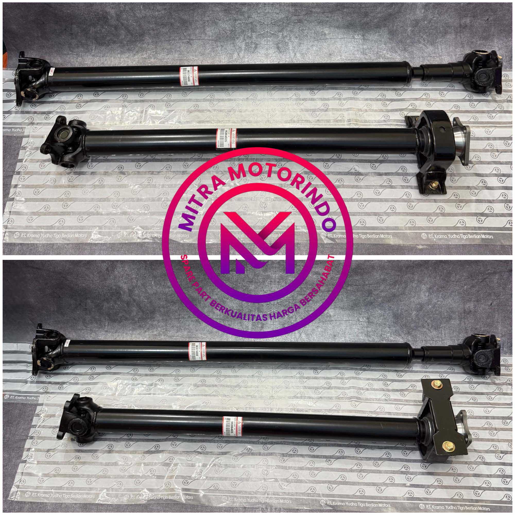 Propeller Shaft Assy Rear & Front/Kopel Assy Front & Rear/ Shaft Assy Rr & Fr Mitsubishi Ps136 Turbo (1Set 2Pcs) Mc864935 & Mc074650 Harga 5,520,000 rupiah*Gratis Ongkir