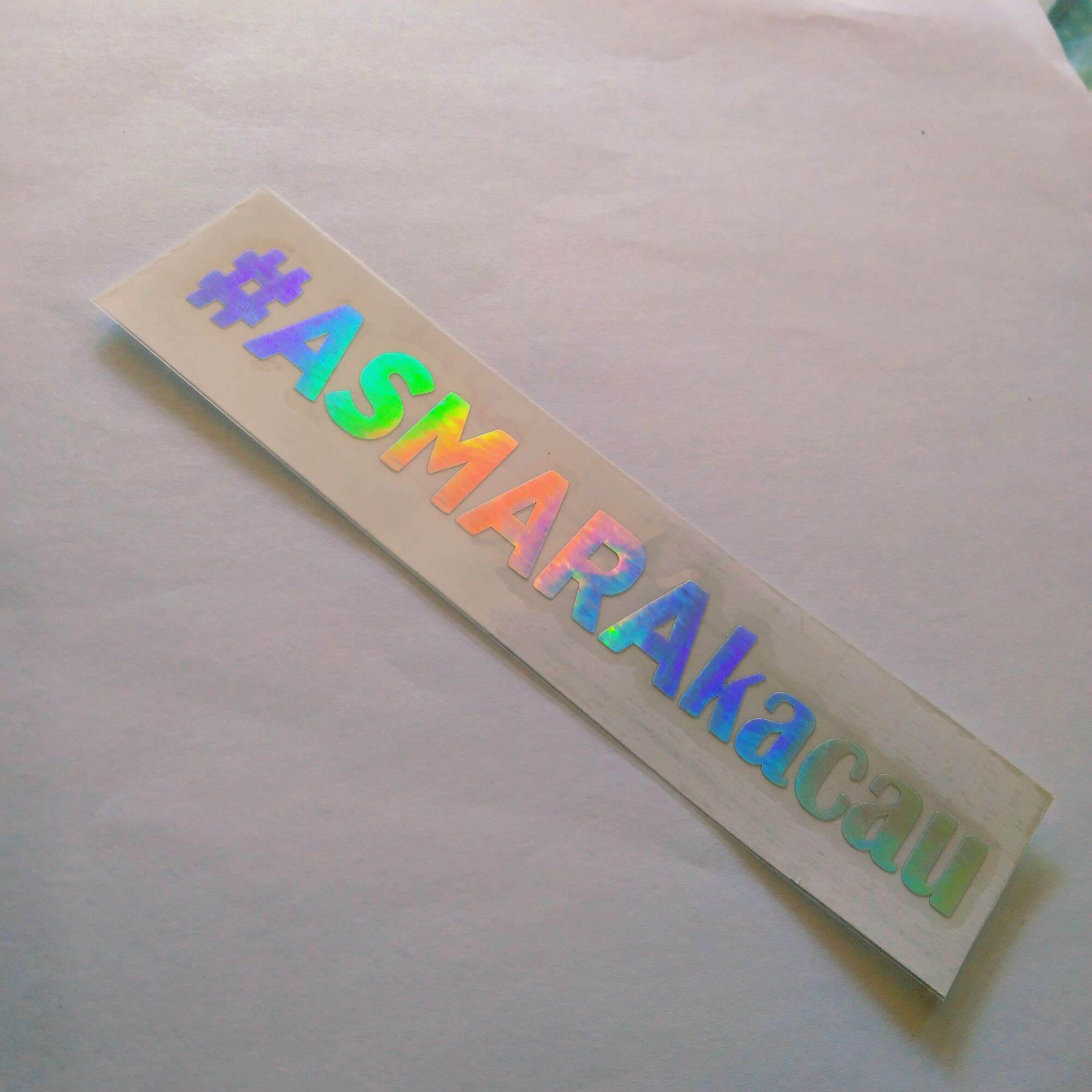 stiker asmara kacau hologram motor kaca helm cutting skotlet viral ...