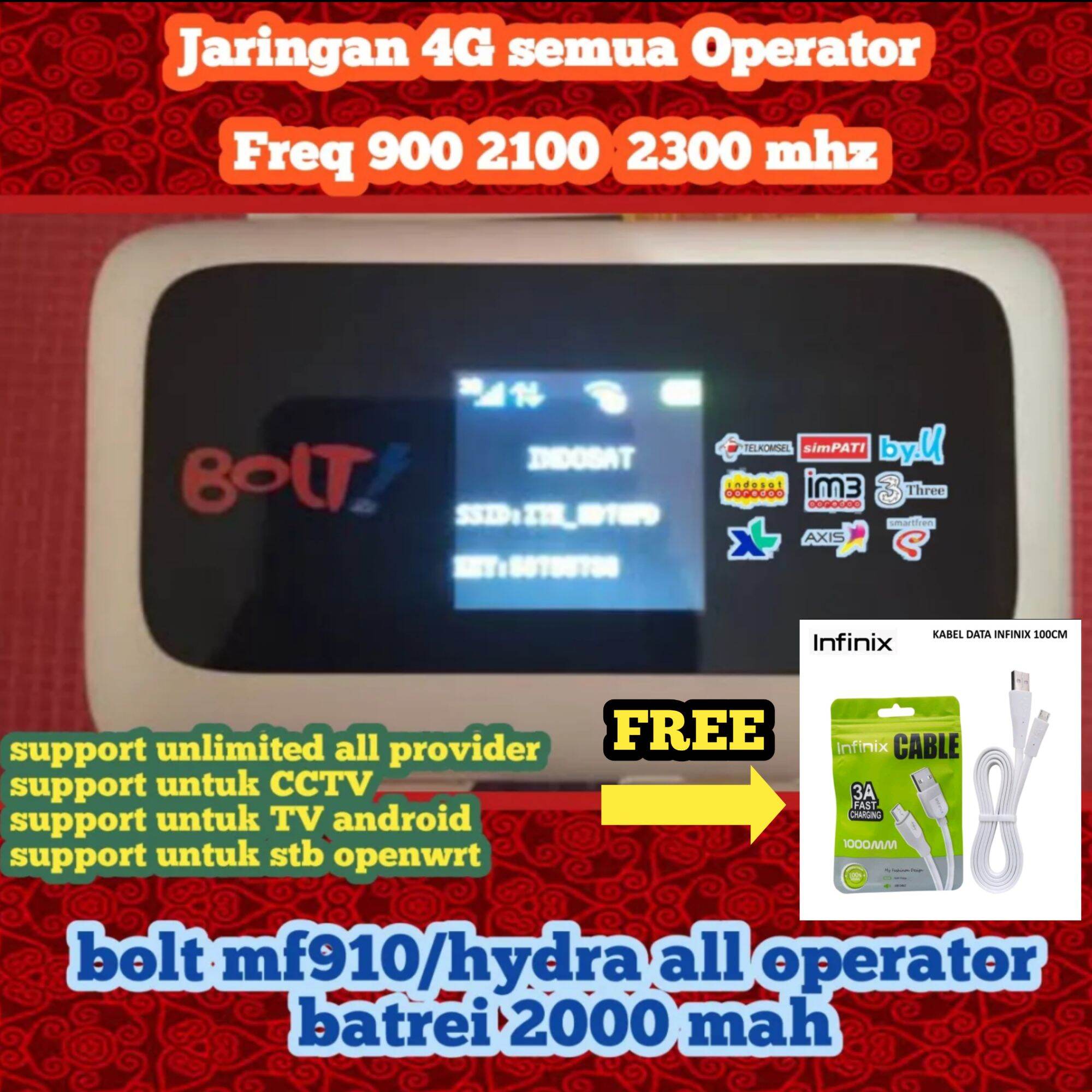 MODEM WIFI UNLOCK 4G ALL OPERATOR ZTE MF910/HYDRA (BEKAS) Lazada