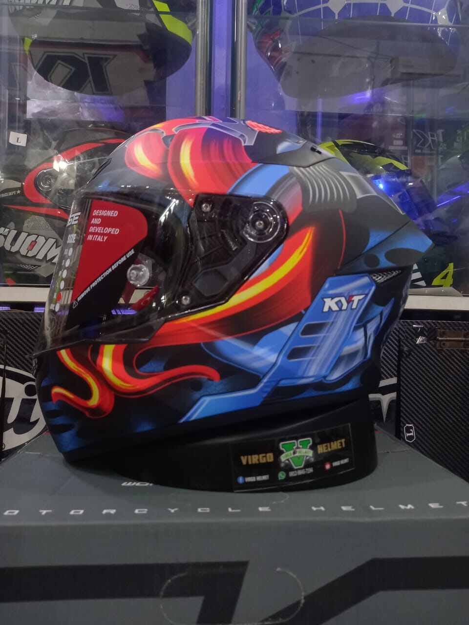 HELM KYT TT COURSE NEW MOTIF MAGNET ORIGINAL Harga 1,300,000 rupiah*Gratis Ongkir