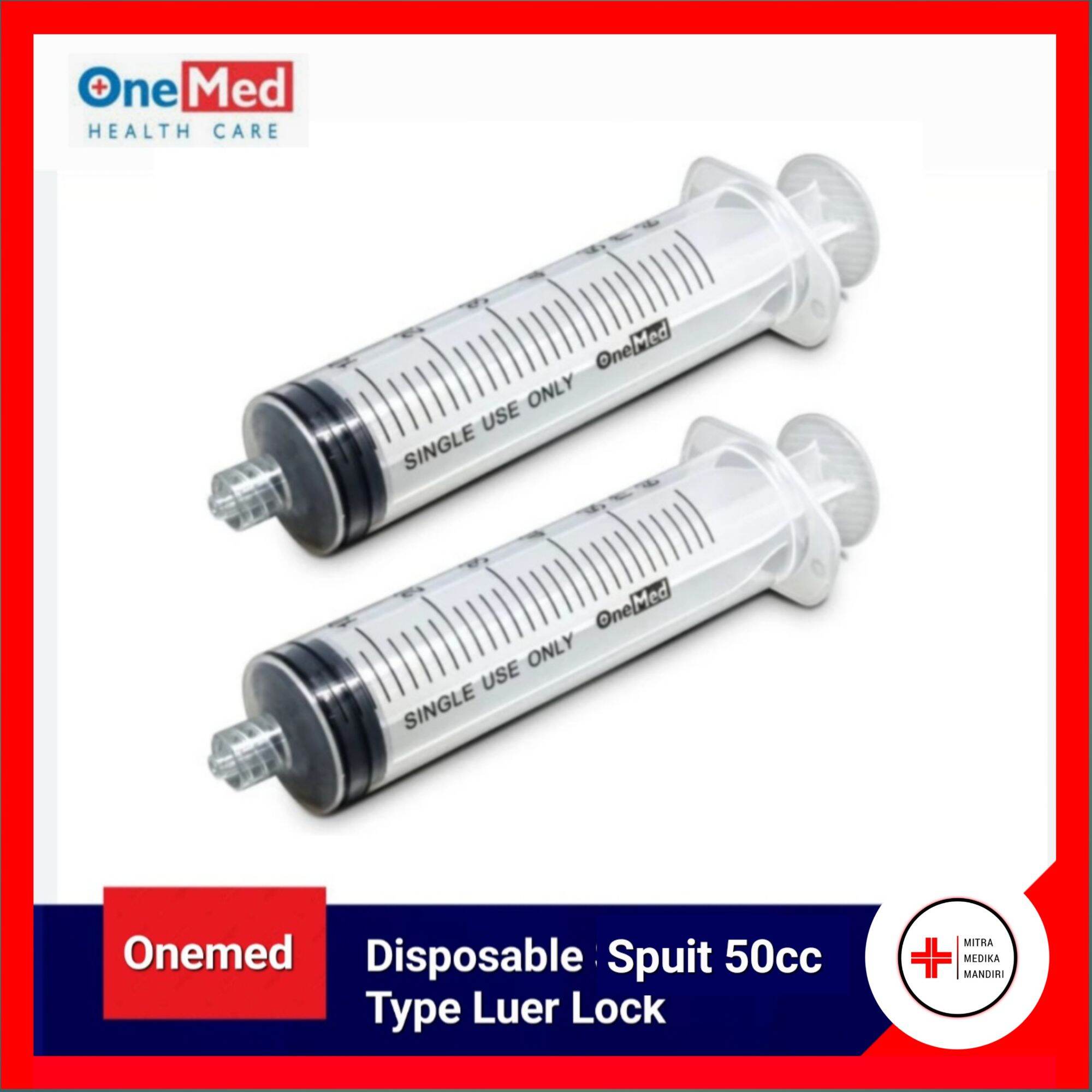 Onemed / Cosmomed Spuit Disposable Syringe 50cc Luer Lock Per Pcs ...