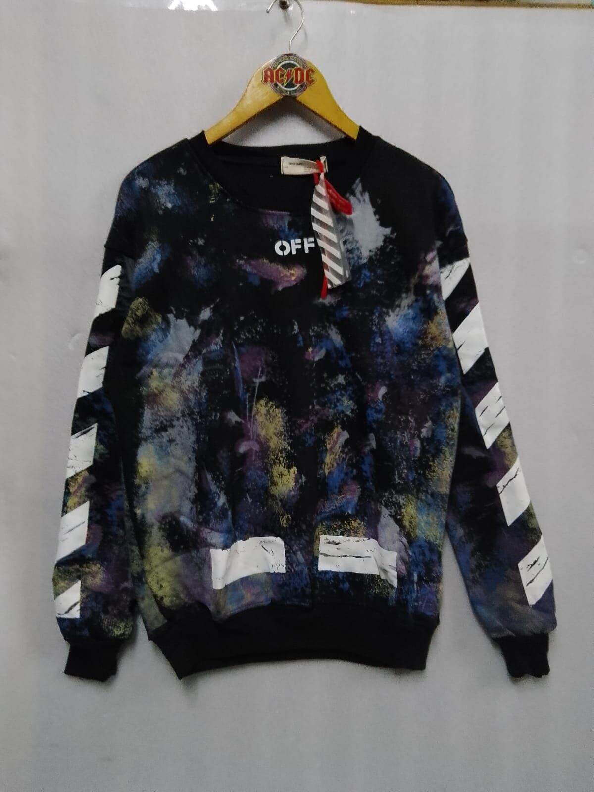 SWEATER OFF WHITE GALAXY CREWNECK PRIA Lazada Indonesia