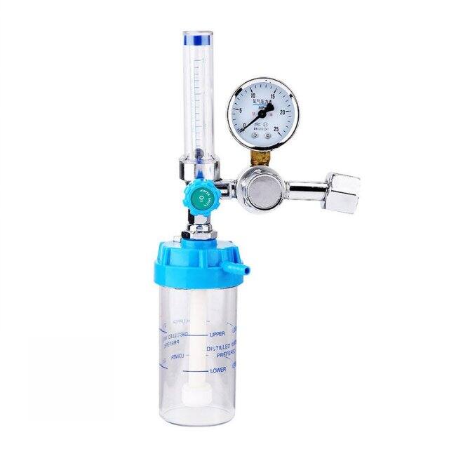 YF-CHEN Pressure Regulator Gauge Oxygen Pressure Regulator Inhalator Pressure Gauge Pressure Reducing Valve G5/8 Industrial Color : White Blue 