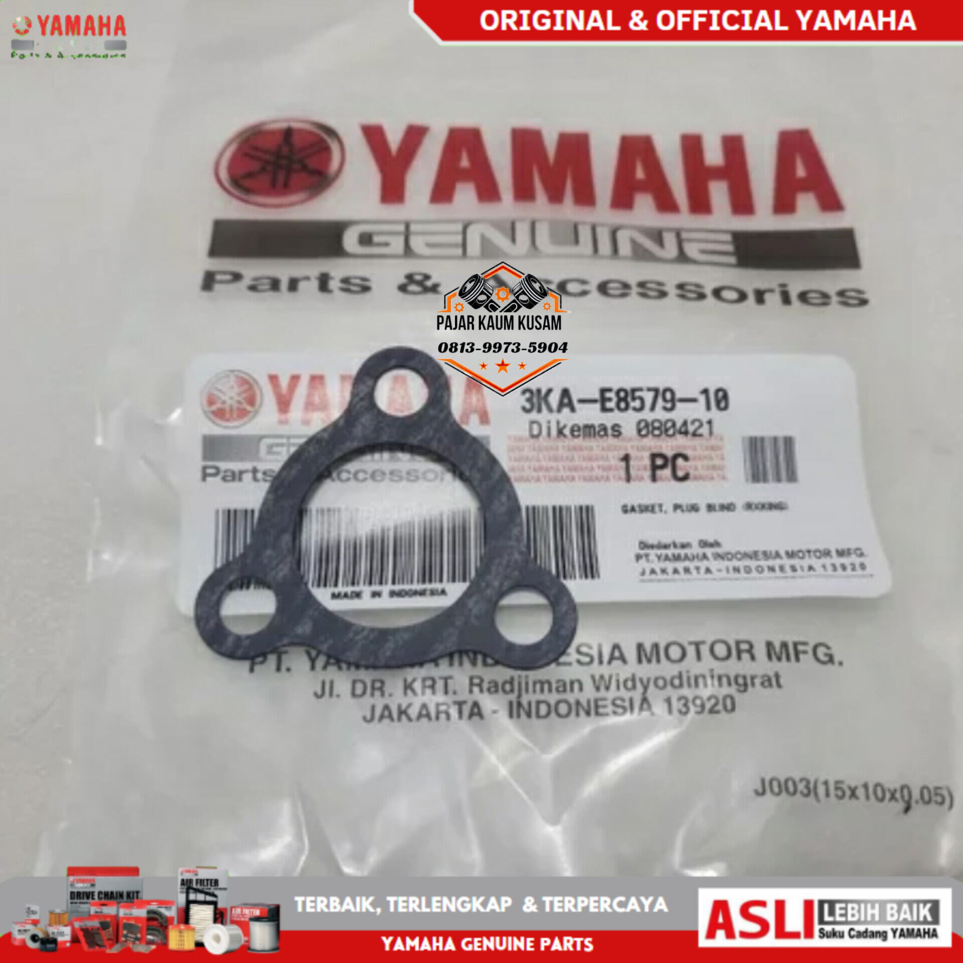PAKING PERPAK SEGITIGA NETRAL RX KING ORIGINAL. 3KA-E8579-10.GASKET Harga 15,000 rupiah*Gratis Ongkir