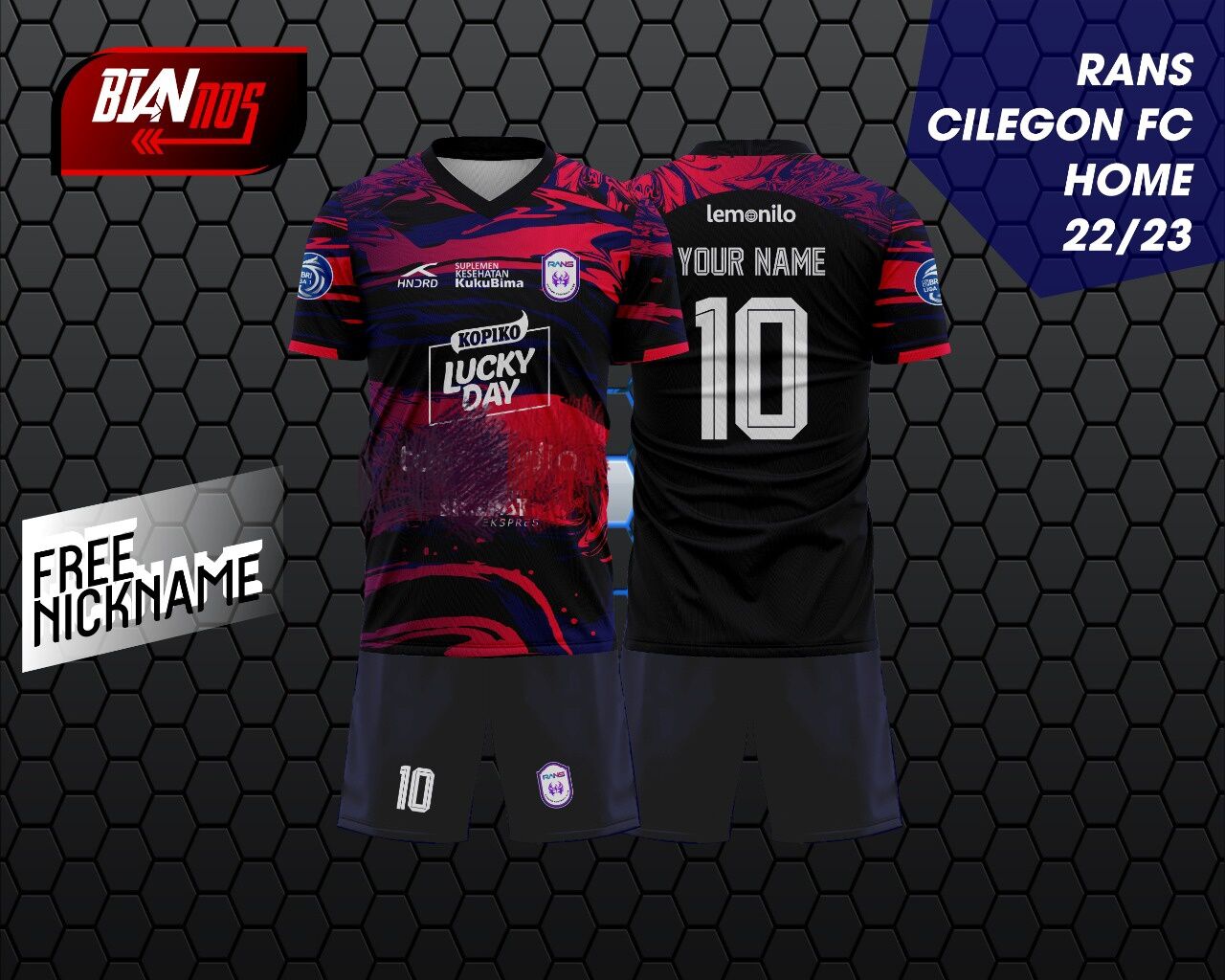 JERSEY RANS CILEGON FC HOME 2022/2023 FULL PRINTING (GRATIS CUSTOM NAMA