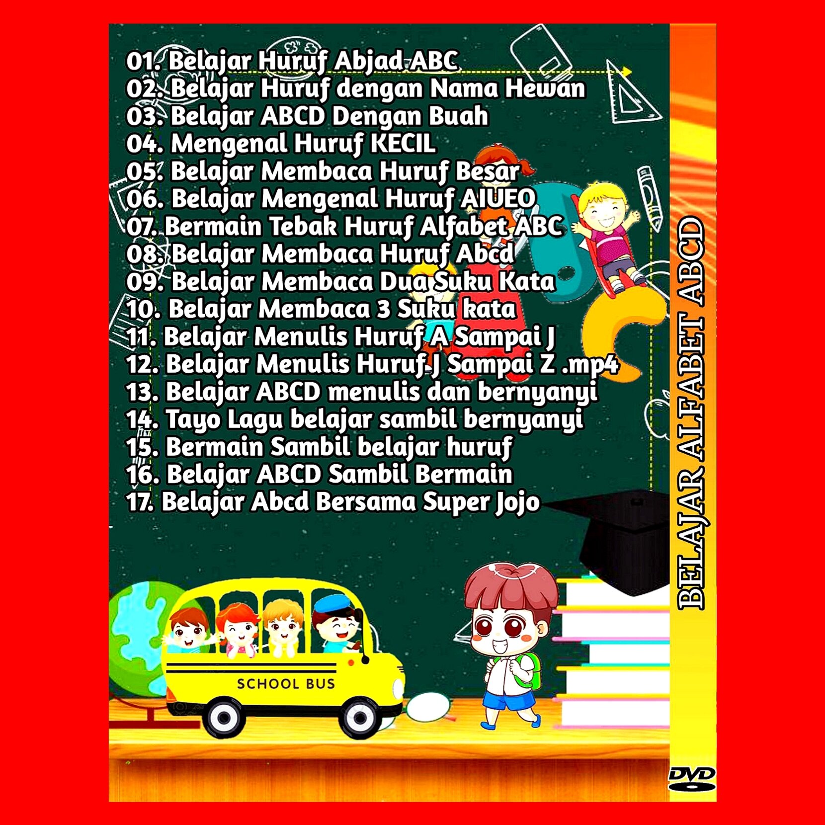 Abcd Dvd KASET DVD EDUKASI ANAK BELAJAR ABCD - KASET DVD BELAJAR HURUF ALFABET ...
