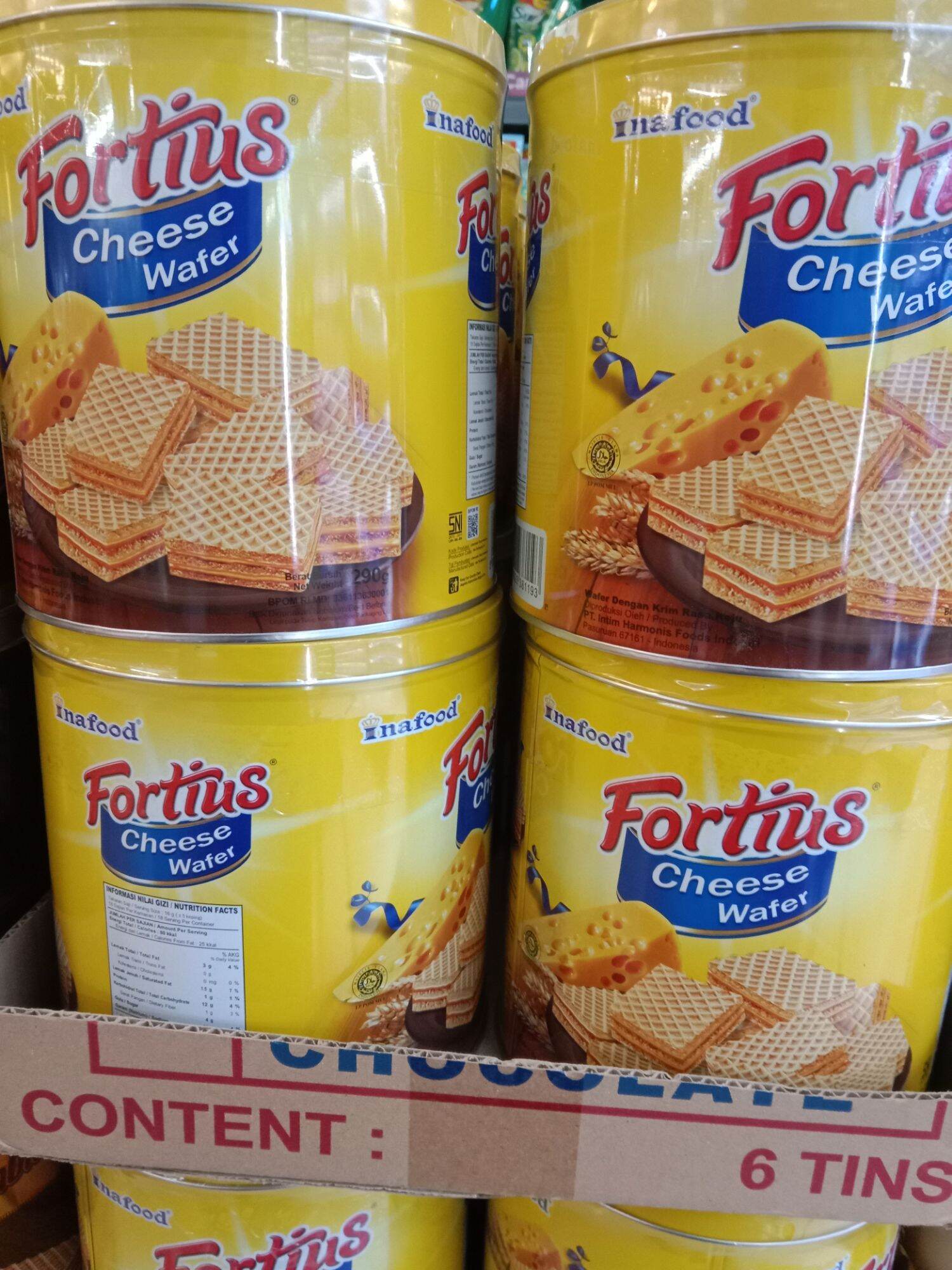 Biskuit Wafer FORTIUS CHEESE kaleng | Lazada Indonesia