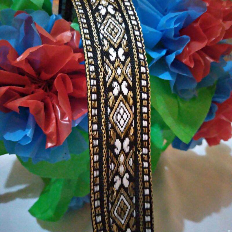 {HARGA/50CM} 3CM Pita Gamis / Renda Bordir India
