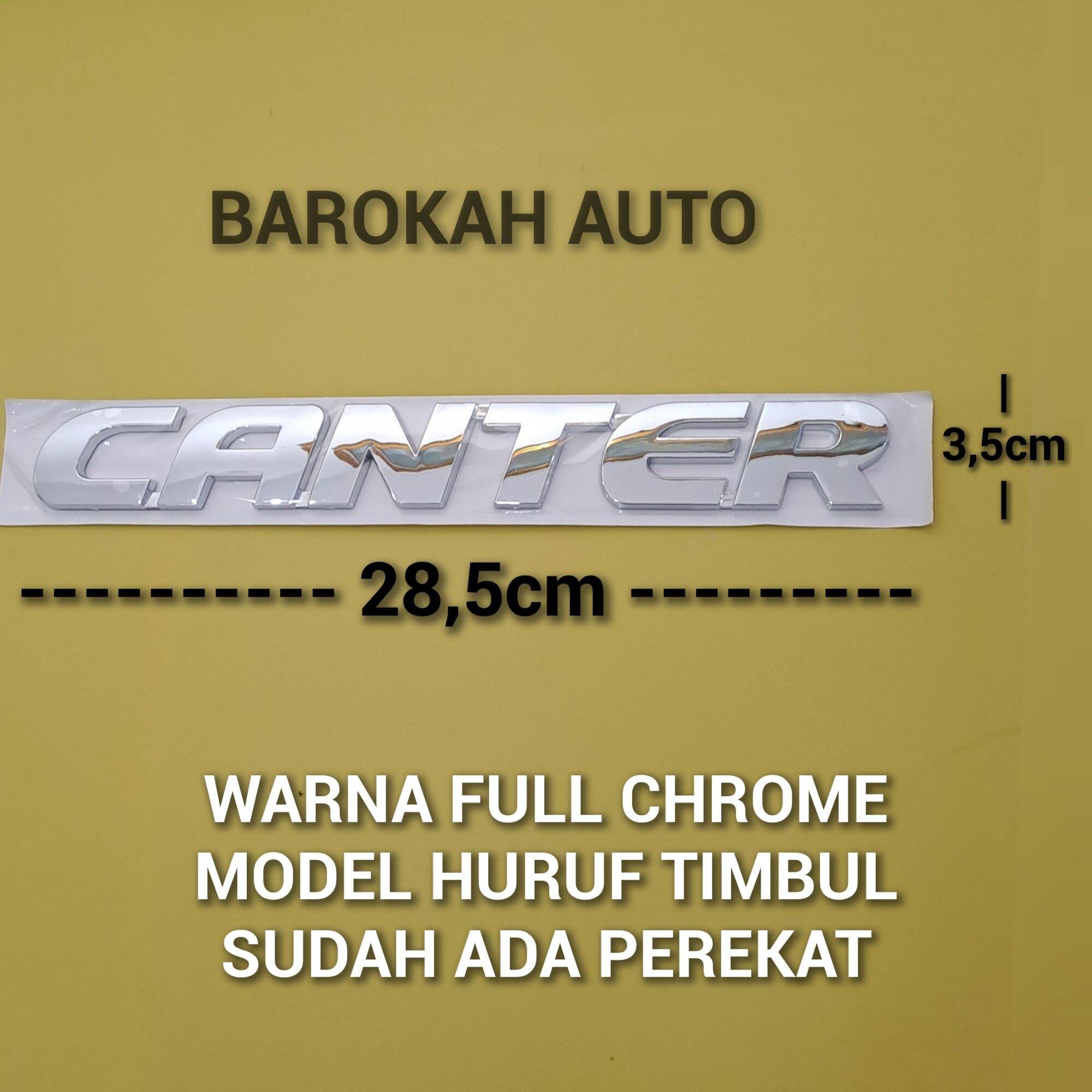 Emblem with the Words Canter Chrome Embossed Harga 58,000 rupiah*Gratis Ongkir