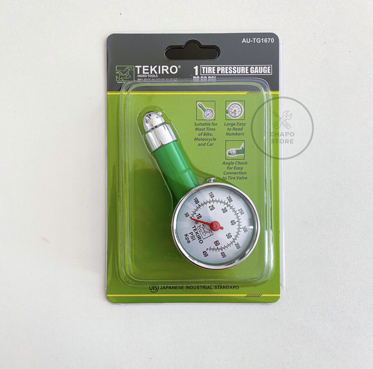 Tekiro alat ukur tekanan angin ban mobil motor tire pressure gauge