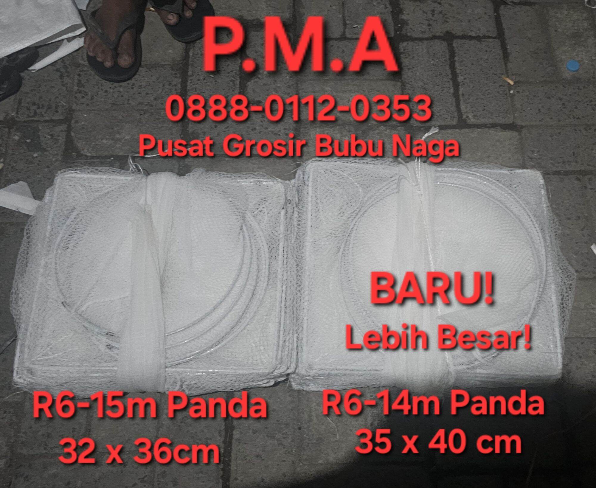 [Ring 6] - 14m / 14Meter White Dragon Net 35 X 40 cm Panda Stamp for Catching Shrimp and Fish. Harga  700,000 rupiah*Gratis Ongkir