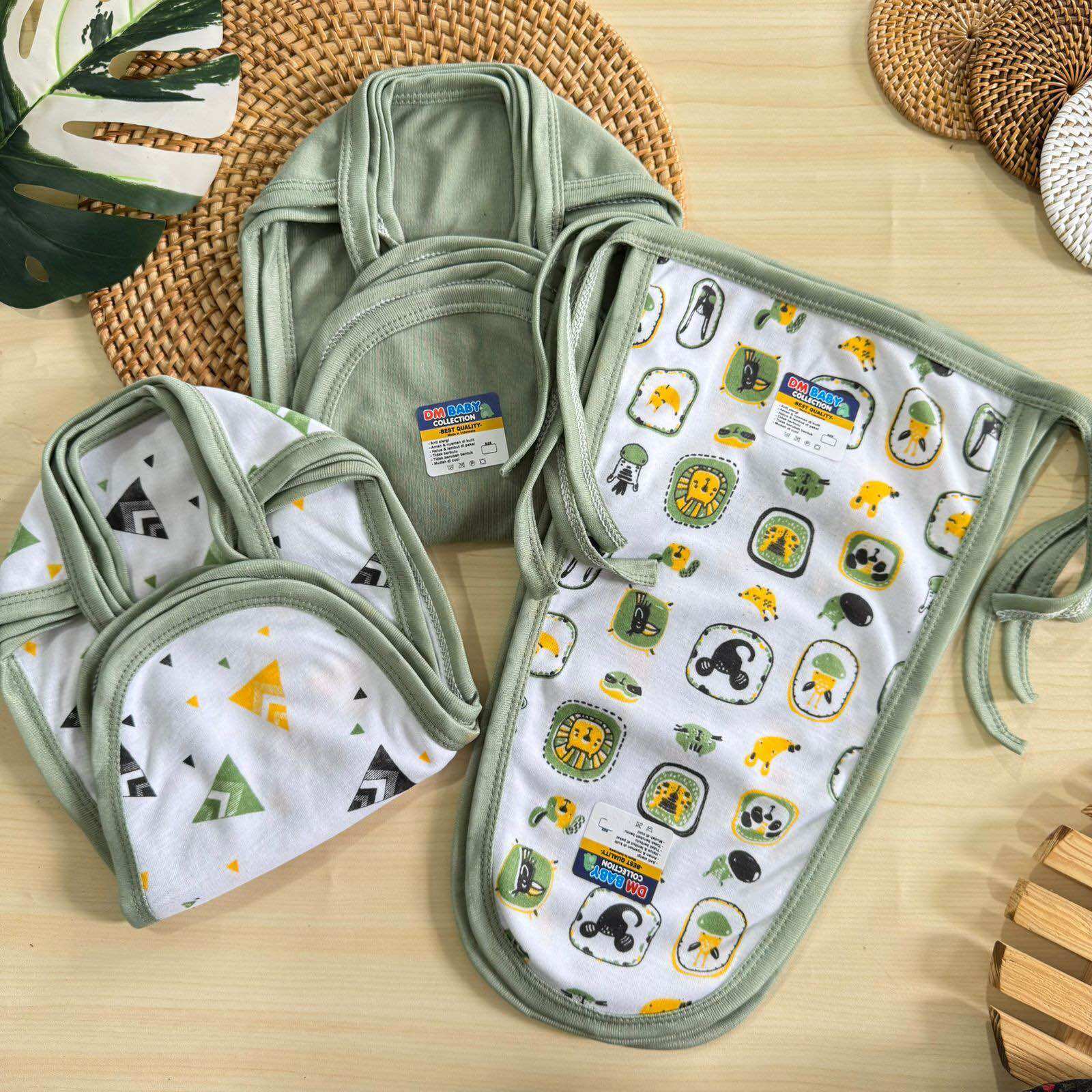 1 Lusin / 12 PCS Popok Bayi 2 Popok Tali kain Cuci Ulang Popok Selancar Warna Mix Bahan Katun Adem