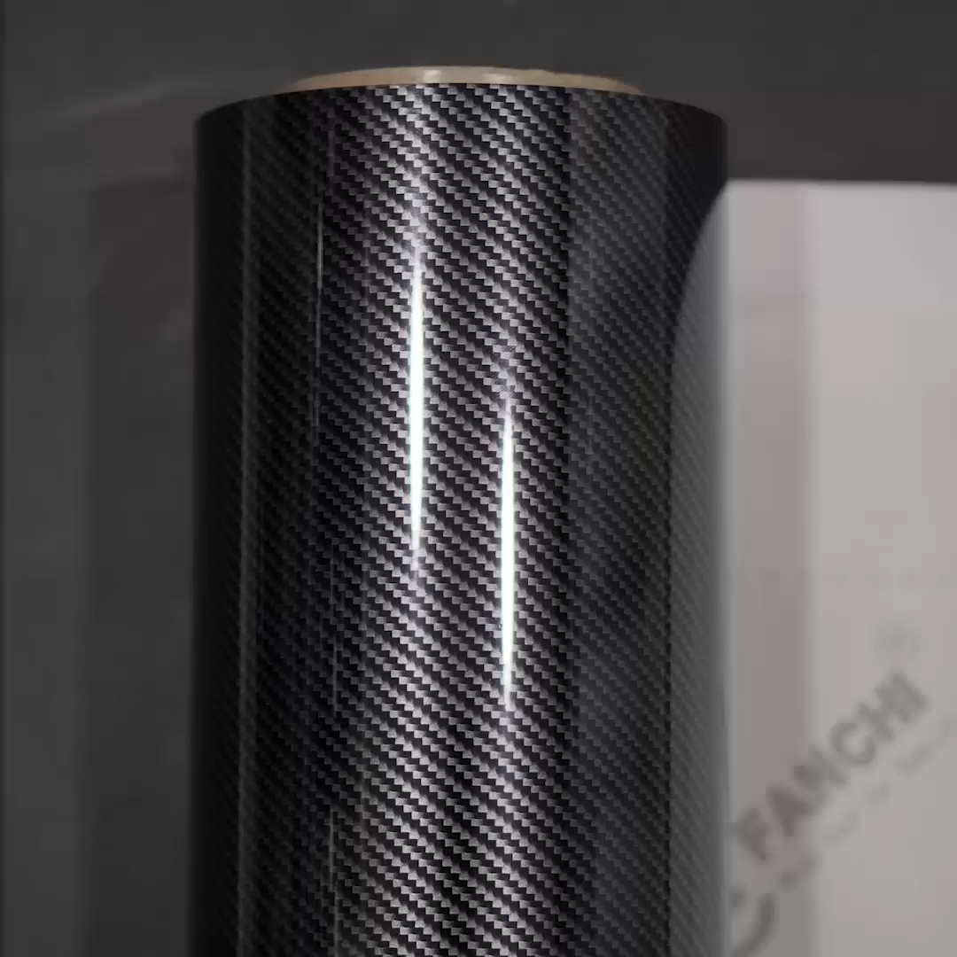 50Cm Sticker FANCHI FC282 ID-8152 PET Carbon 7D Glossy Black Silver ...