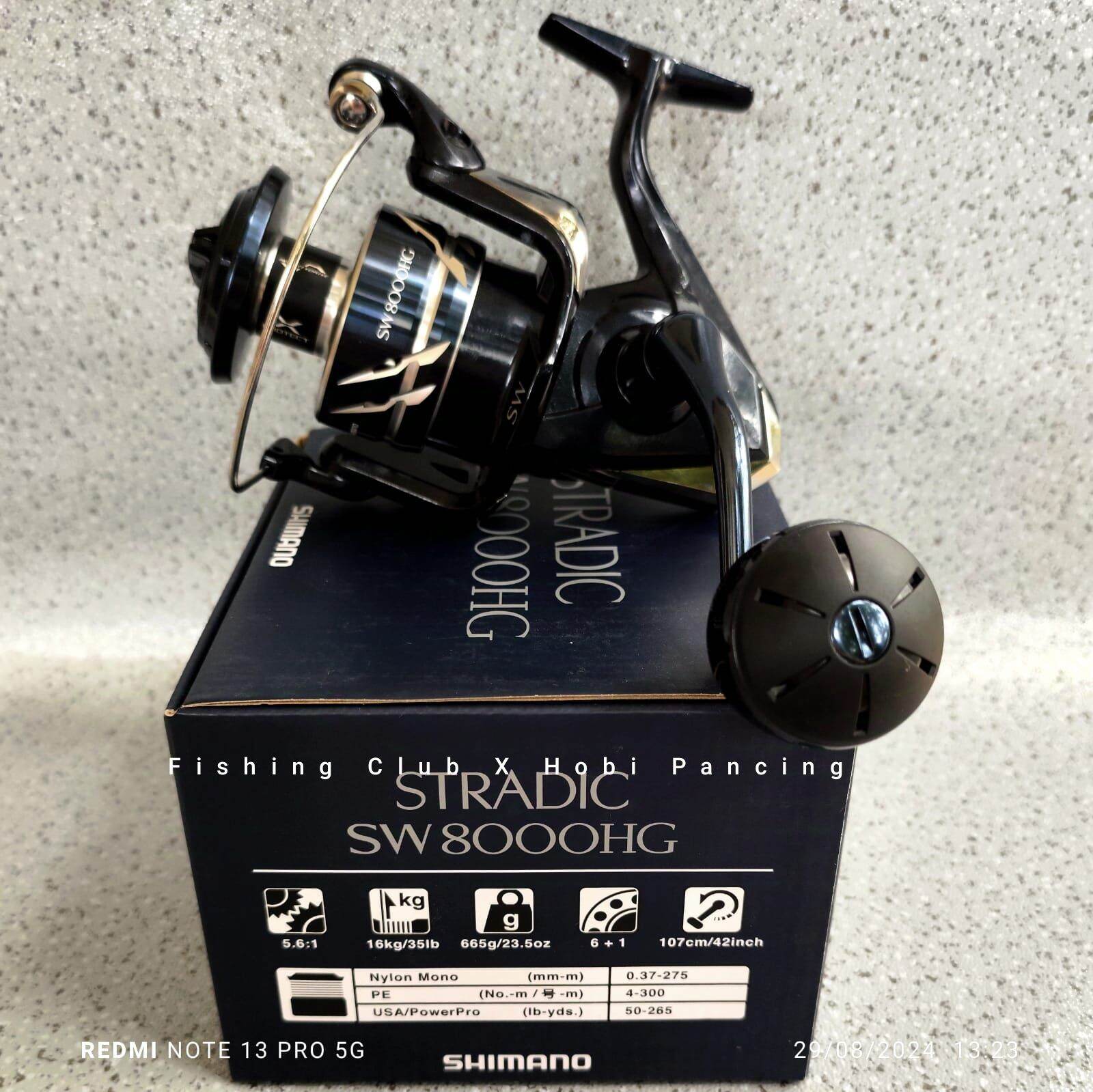 harga reel shimano stradic 8000 Reel Shimano Stradic SW 2024 4000XG 5000 XG 6000 8000 PG 10000 HG Original  100% Untuk Jigging Popping Simano Pancing
