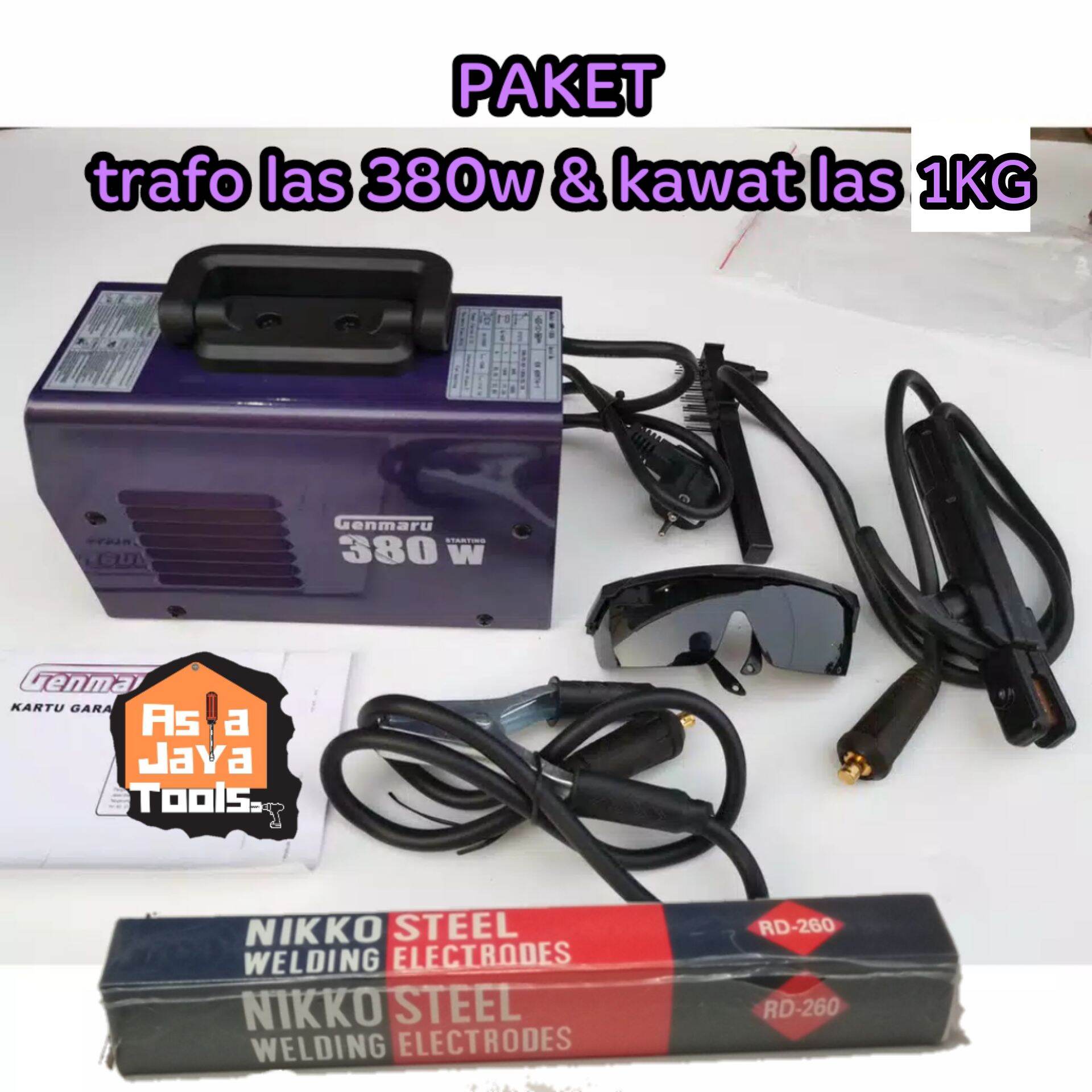 Mesin Las Genmaru 380 Watt Dan Kawat Las Rd260 1kg Travo Las Inverter Igbt Travo Mesin Las Inverter 350 Watt Gmr125 Lazada Indonesia