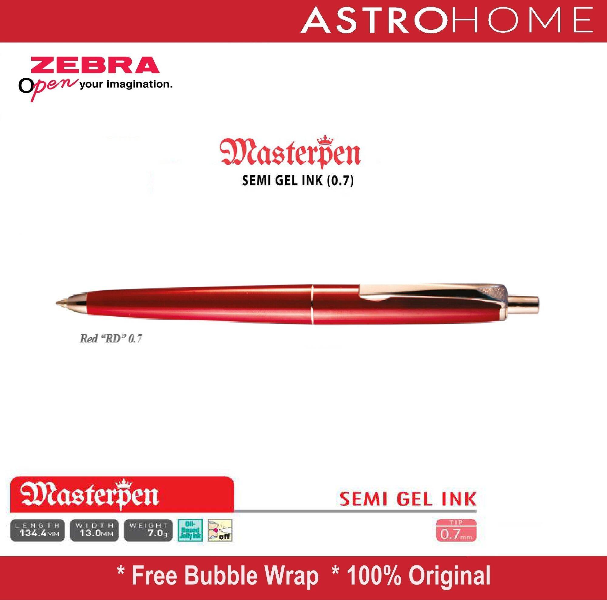 Zebra - Pulpen Cetek Ballpoint Bolpoin Pen Master Pen Masterpen Tinta Hitam 0.7 mm