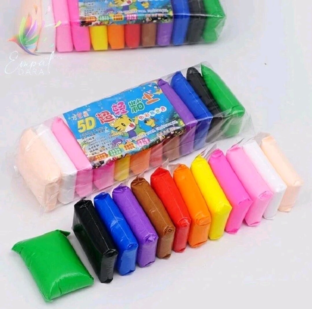12pcs Clay Mainan lilin warna warni anak kreatif - kid toys