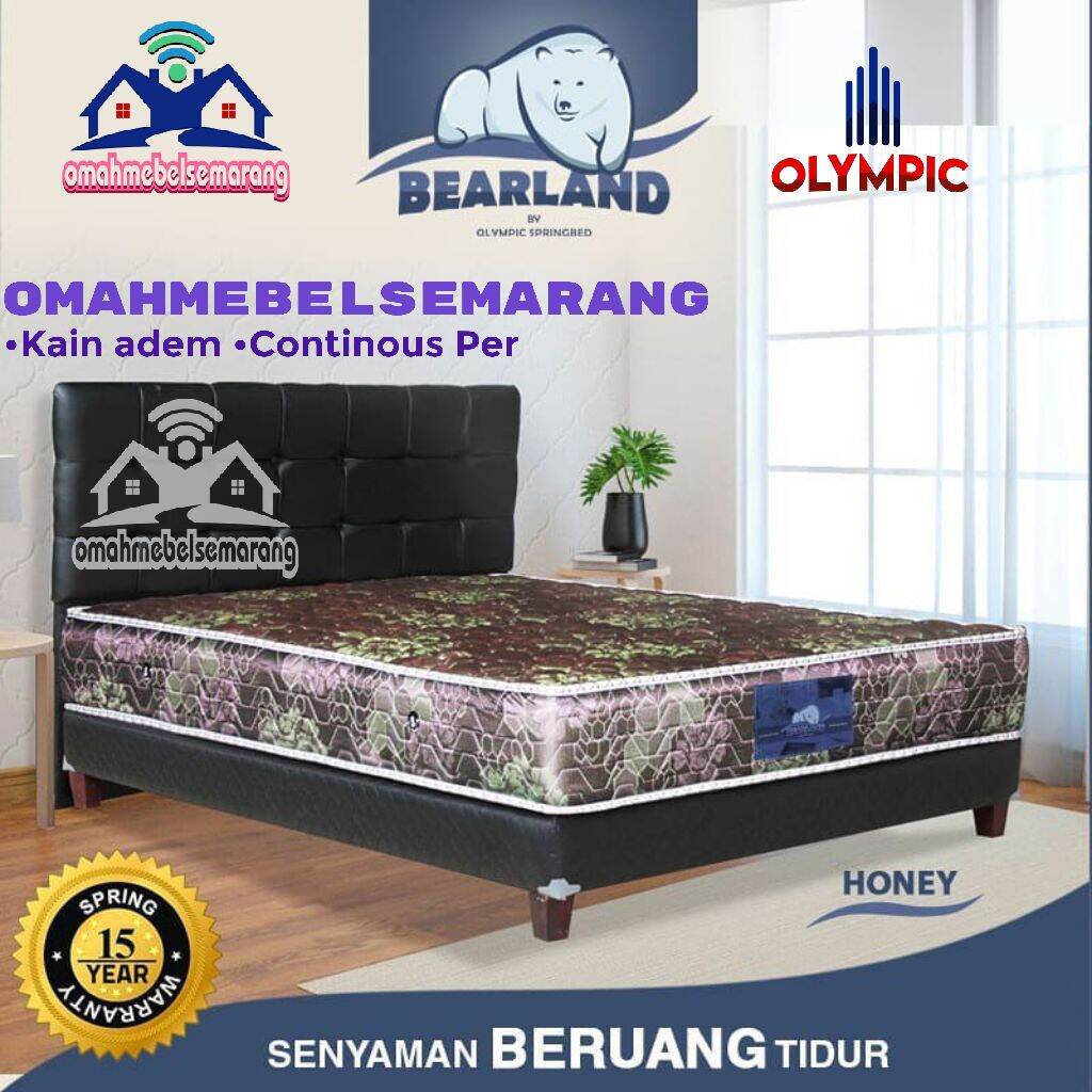 Bed Set Springbed Olympic Bearland Sloth Ukuran 140x200 Matras Kasur Lazada Indonesia