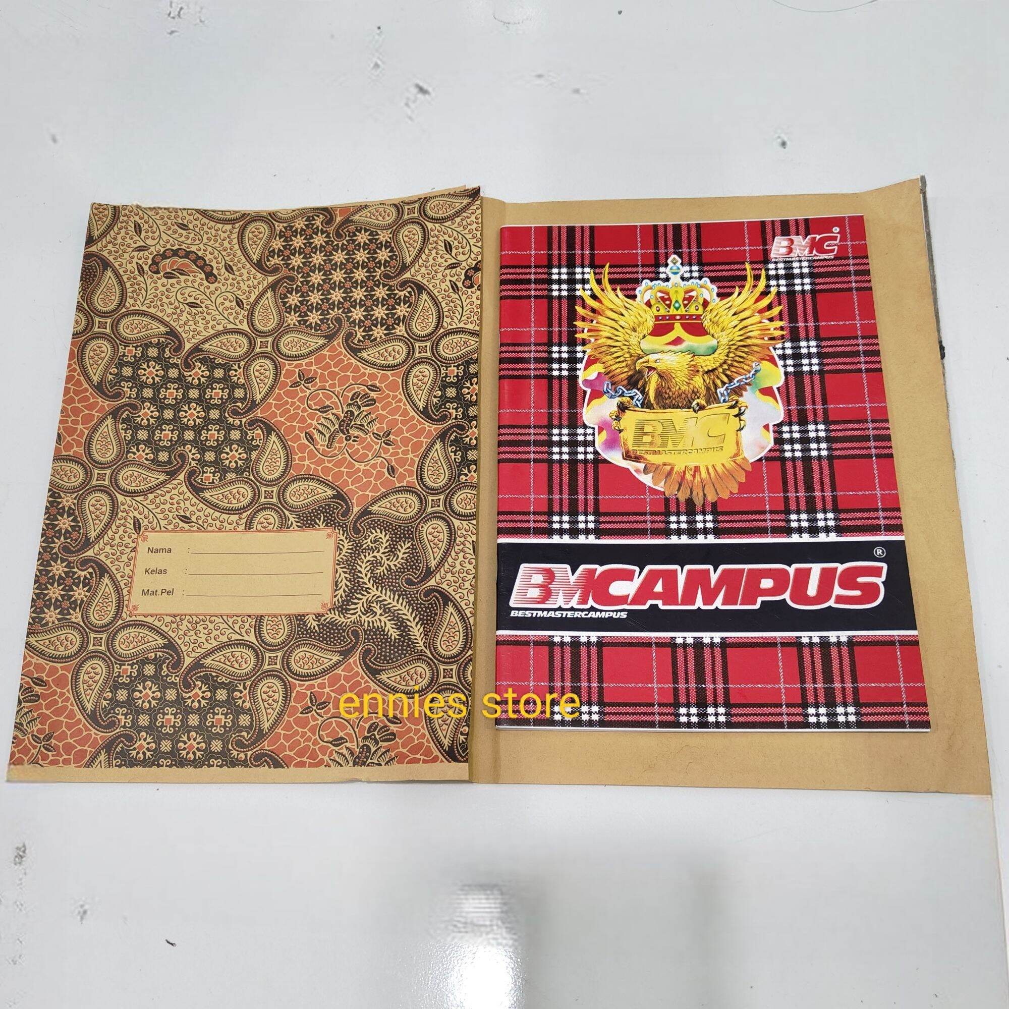 1 Pak Sampul Buku Kraft Batik Boxy / Bigboss / Campus isi 20 Lembar
