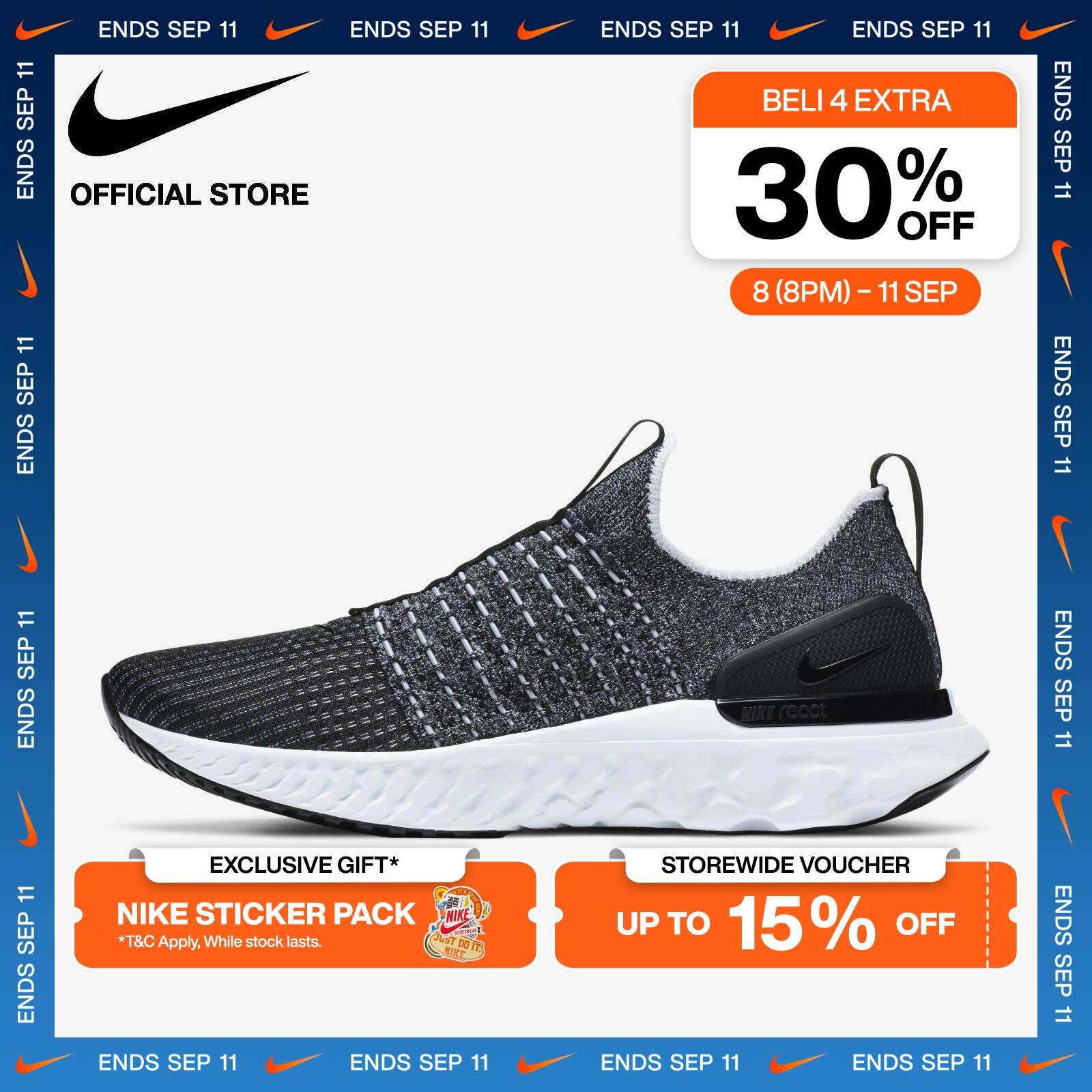 Mens Shoes Nike Epic React Phantom Run Flyknit Nike Sepatu Pria