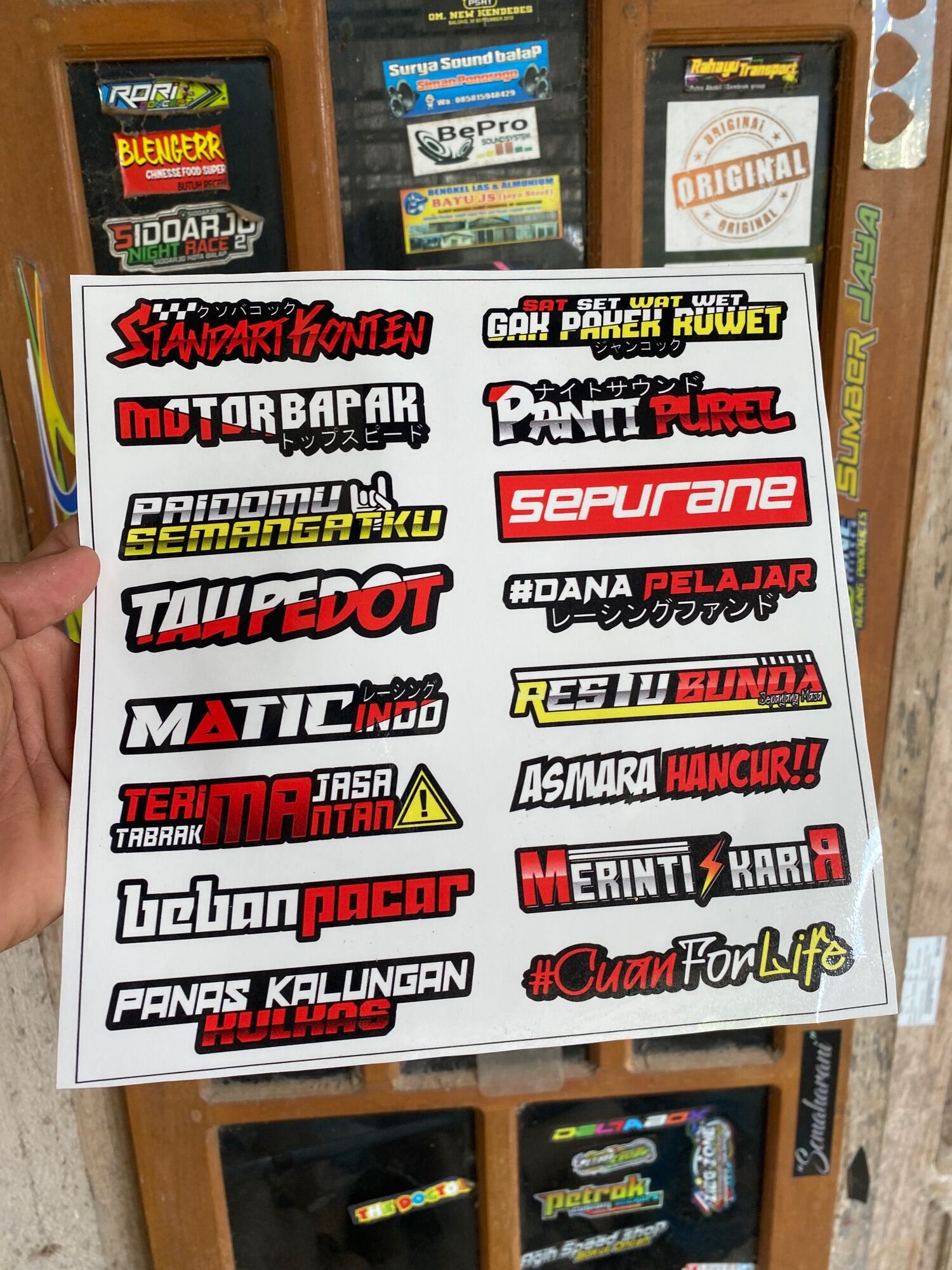 Stiker Pack Kata Kata Racing Stiker Pack Racing Stiker Pack Viral Stiker Kata Kata Keren