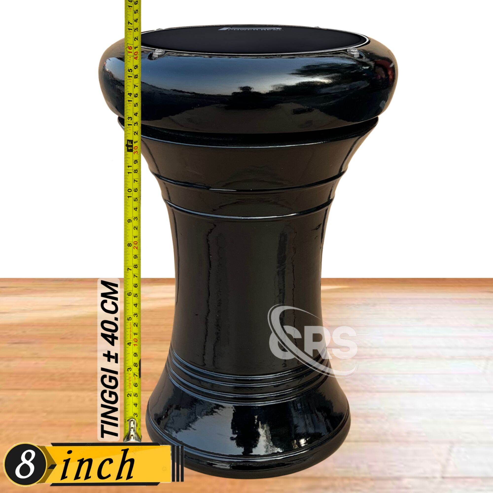 Dumbuk Darbuka Kayu 6 / 8 inch Hitam Glos Polos