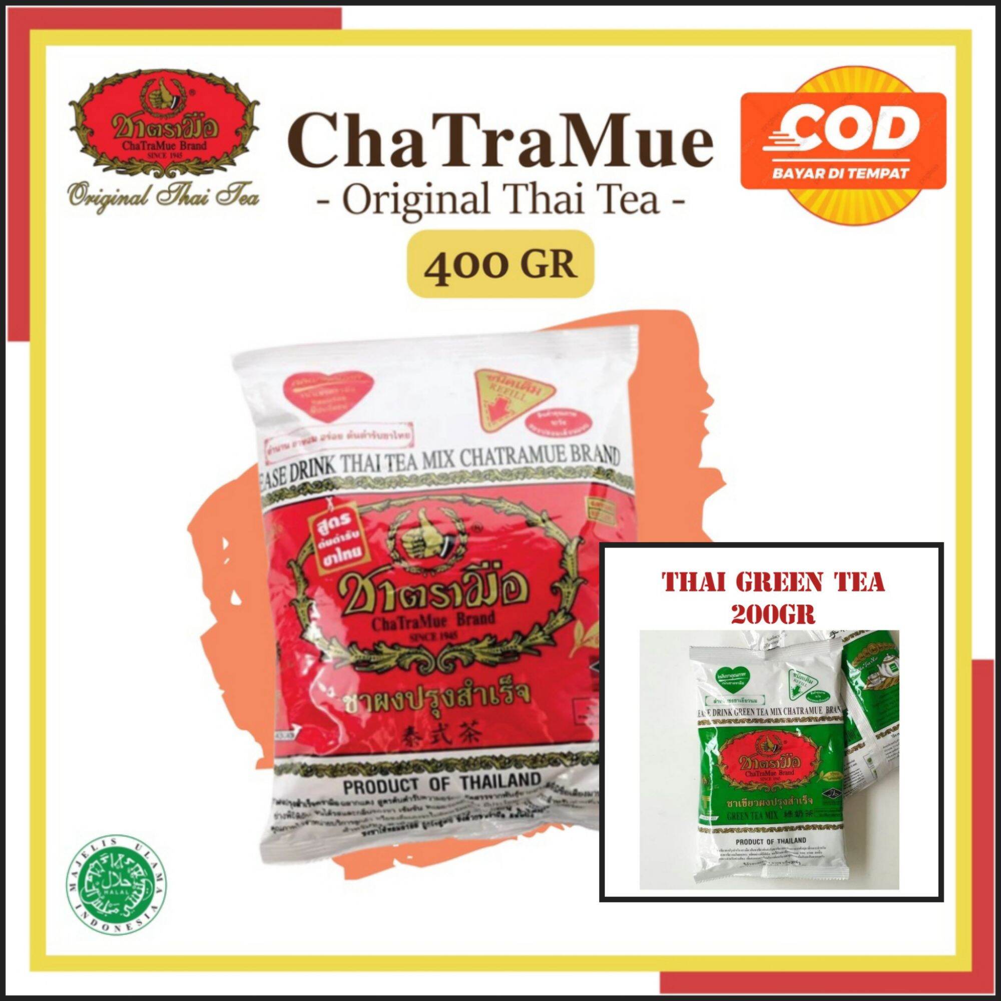 Thai Tea Chatramue 400gr/Thai Tea Green Tea Chatramue 200gr Original