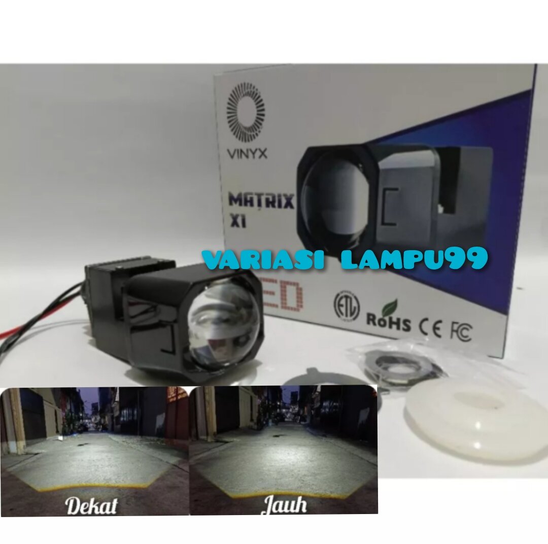 Lampu Utama Led Biled Projie Matrix X Inch Projector Lensa Purpel Lazada Indonesia