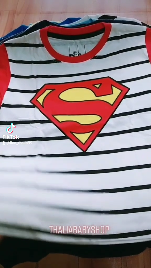 Baju Kaos Anak Spongebob Biru Katun 1-6 Tahun