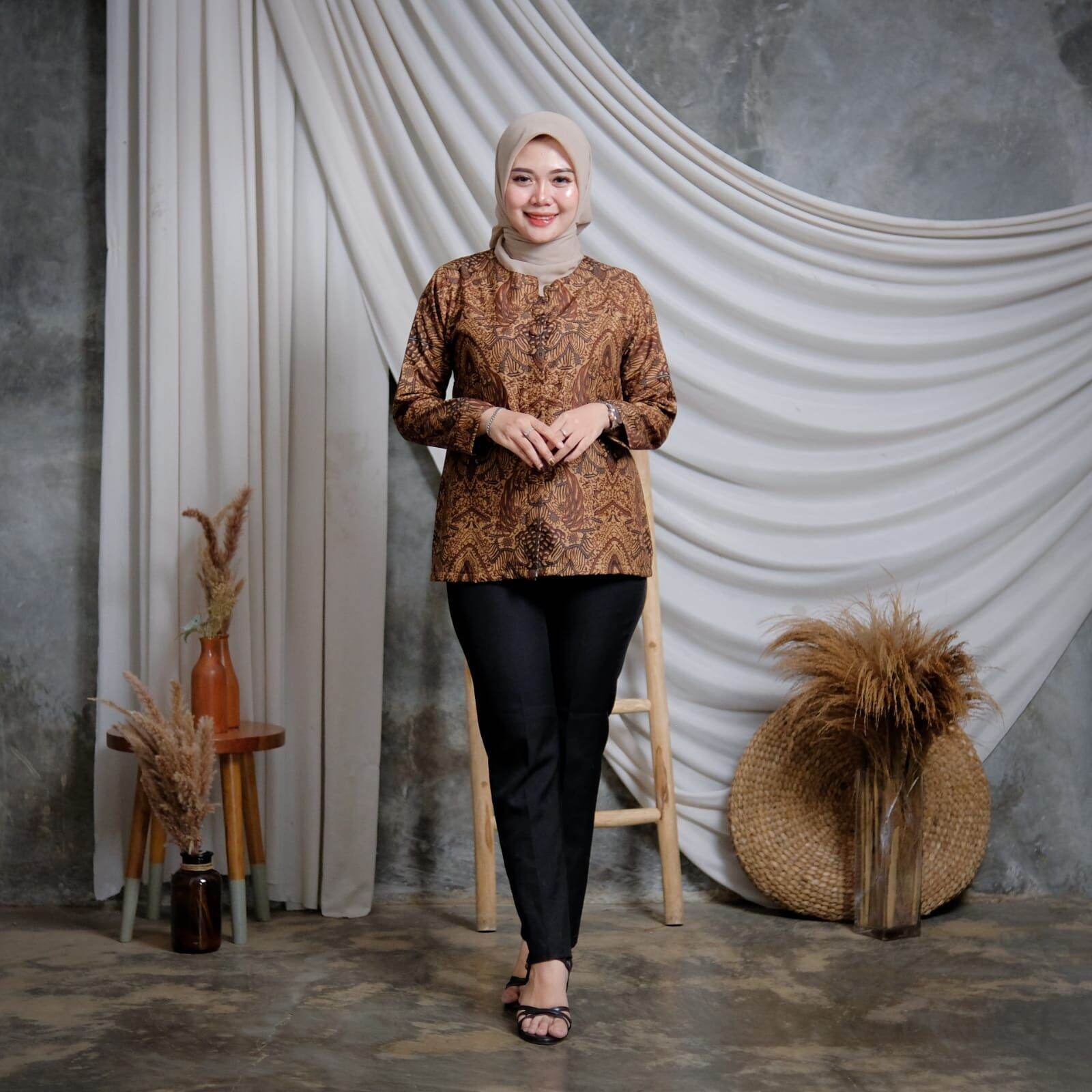 COD - blus batik wanita terbaru 2021 kekinian - blus terbaru 2021 untuk