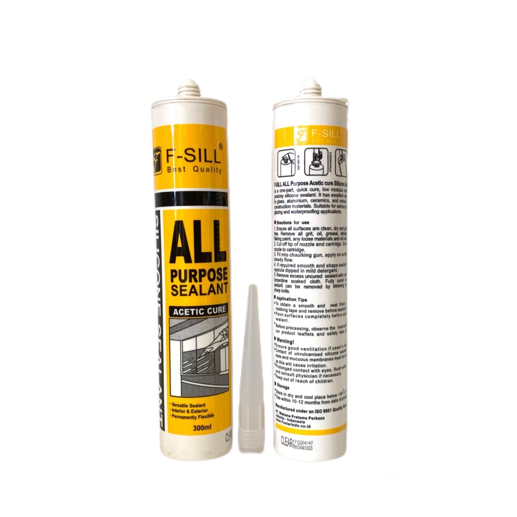 (Clear) Lem Kaca / Silicone Sealant All Purpose FSill 300 ml Lazada Indonesia